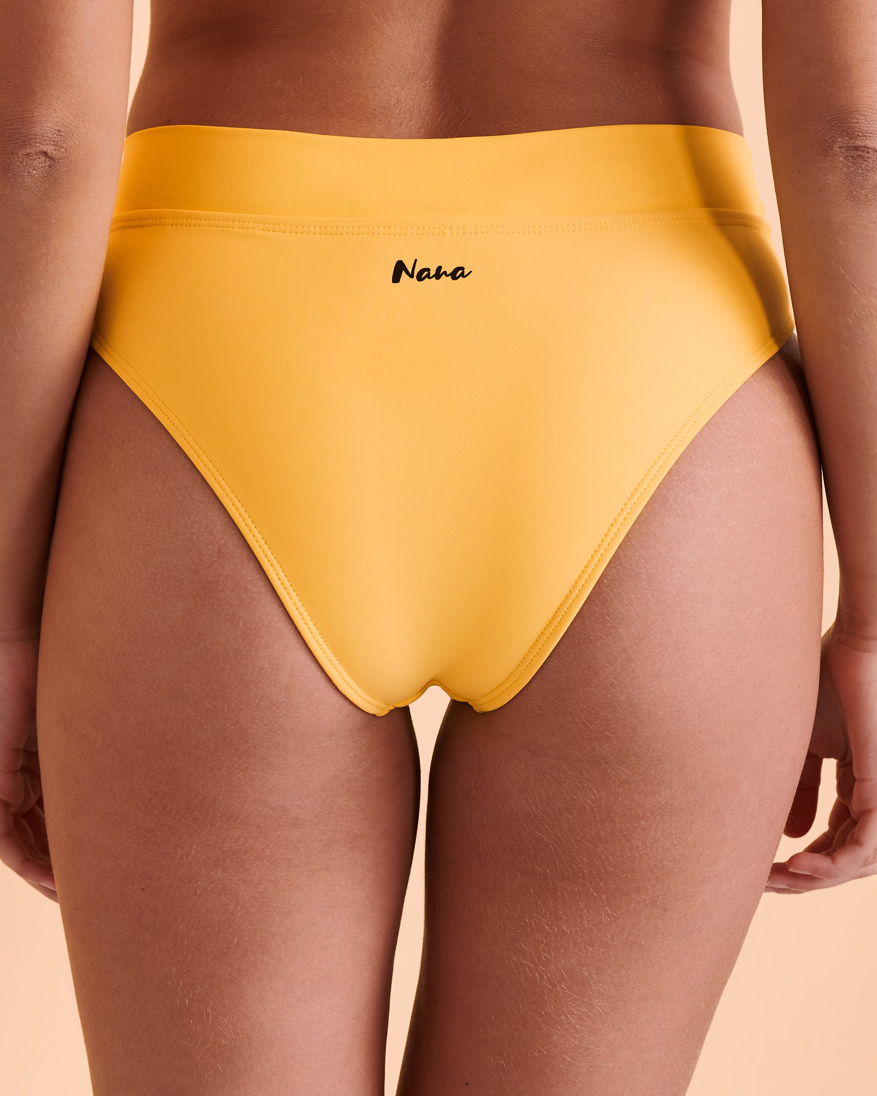 NANA SANTA THERESA Cynthia High Waist Bikini Bottom Yellow NZ019 - View3