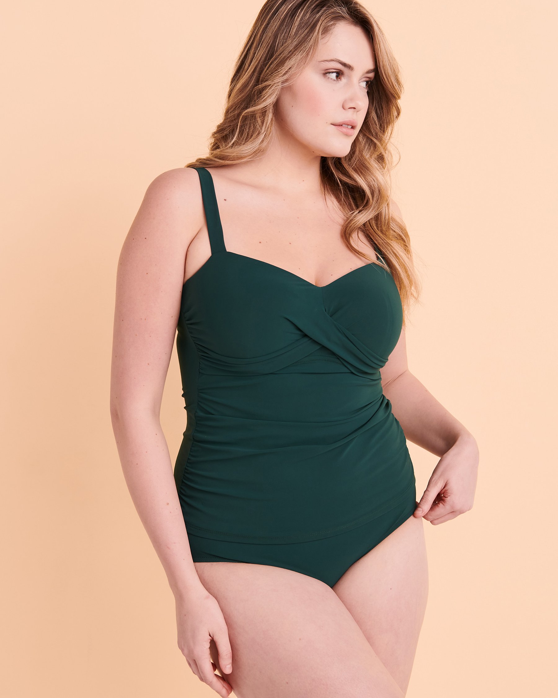 PROFILE Haut tankini bonnet D TUTTI FRUTTI Émeraude foncé ET23-1D20 - View1