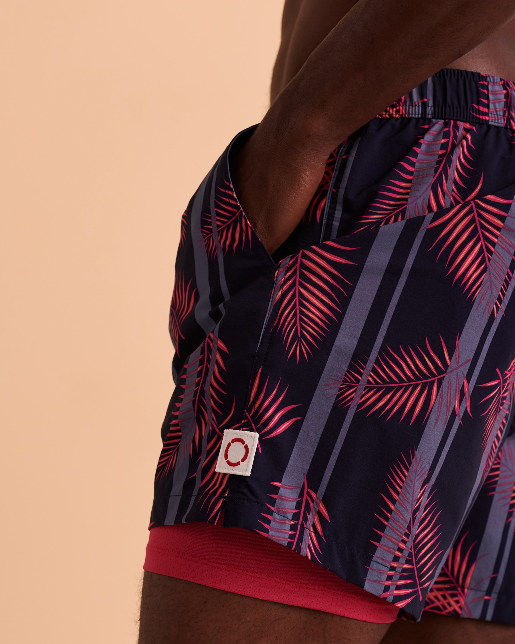 PUBLIC BEACH Maillot volley PALM LEAVES Feuilles PB5606BIK - View3