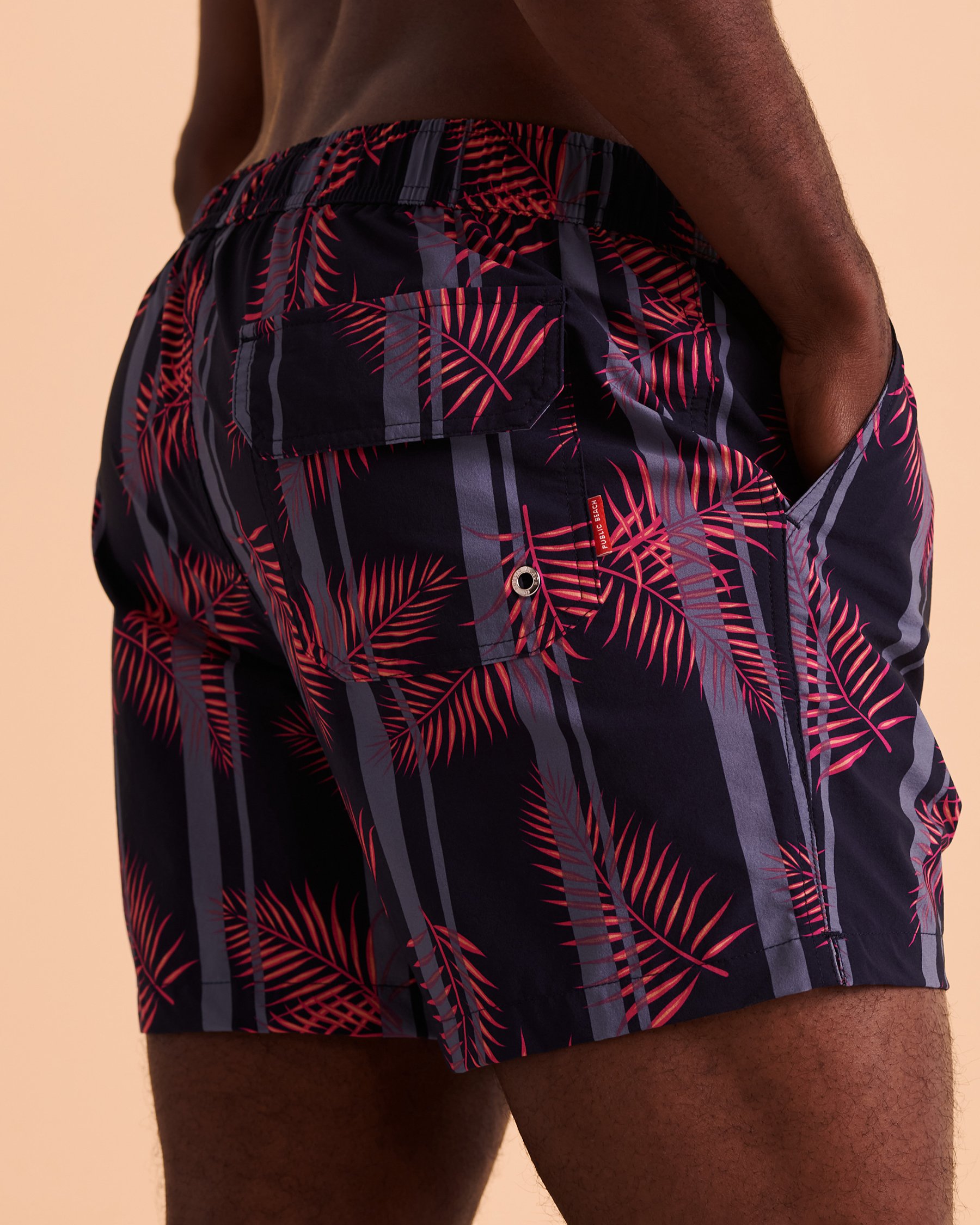 PUBLIC BEACH Maillot volley PALM LEAVES Feuilles PB5606BIK - View5