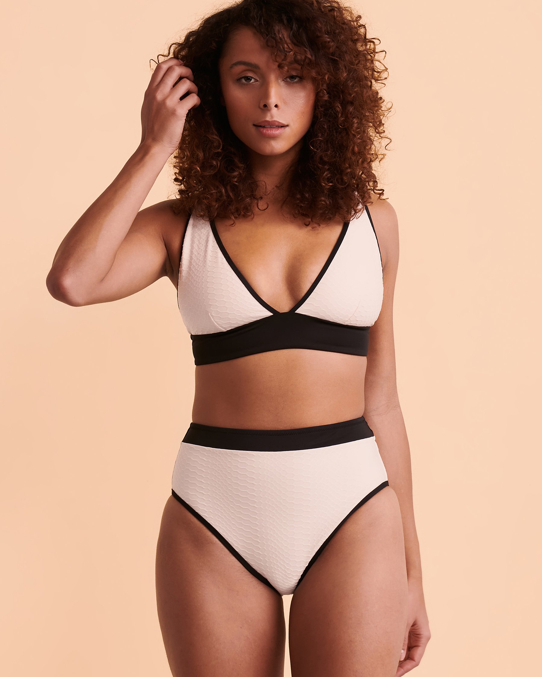 SANCTUARY Bas de bikini jambe haute SNAKE BITE Sable blanc SASB23534 - Voir4