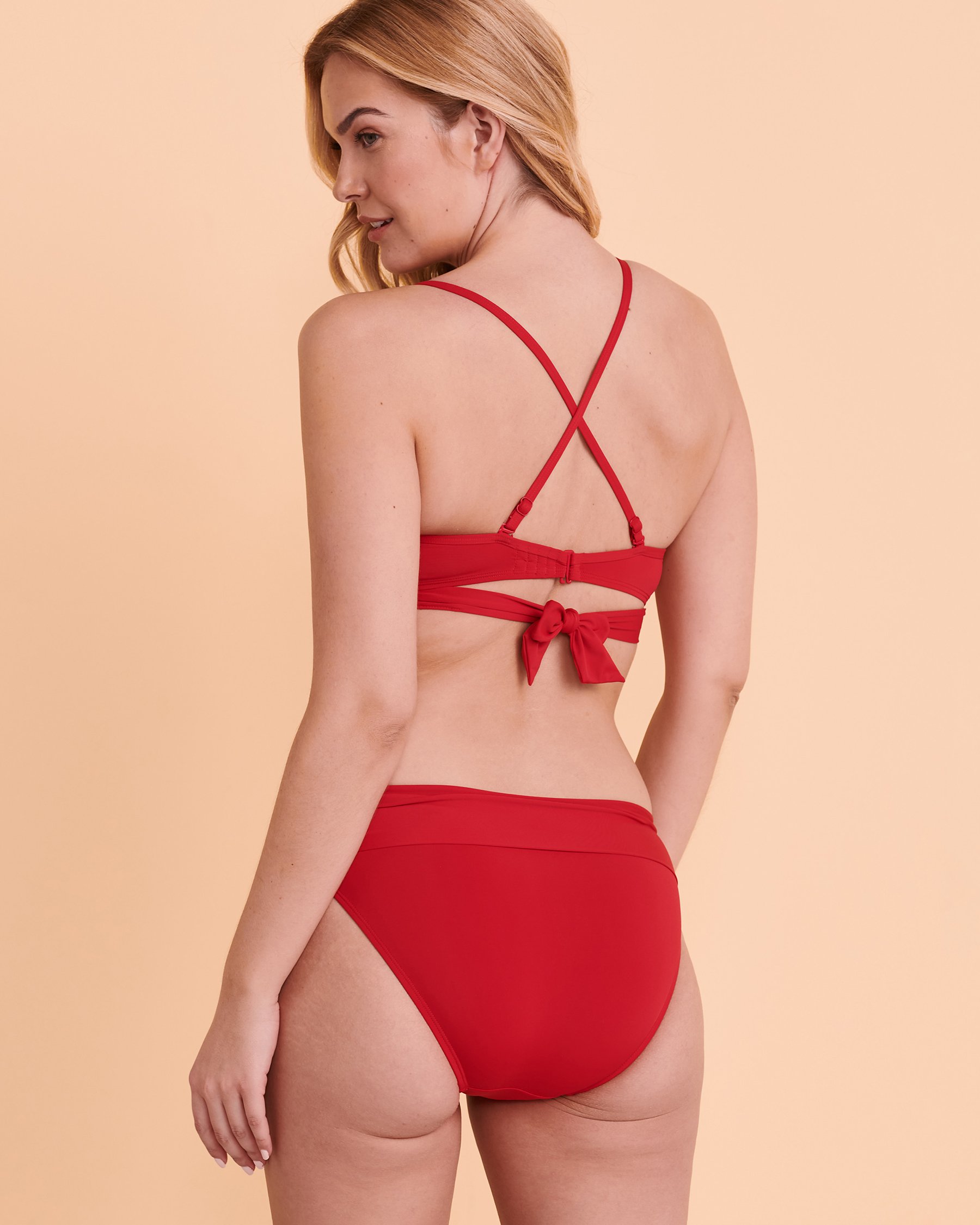 TURQUOISE COUTURE Haut de bikini push-up SOLID Rouge 01100161 - Voir2