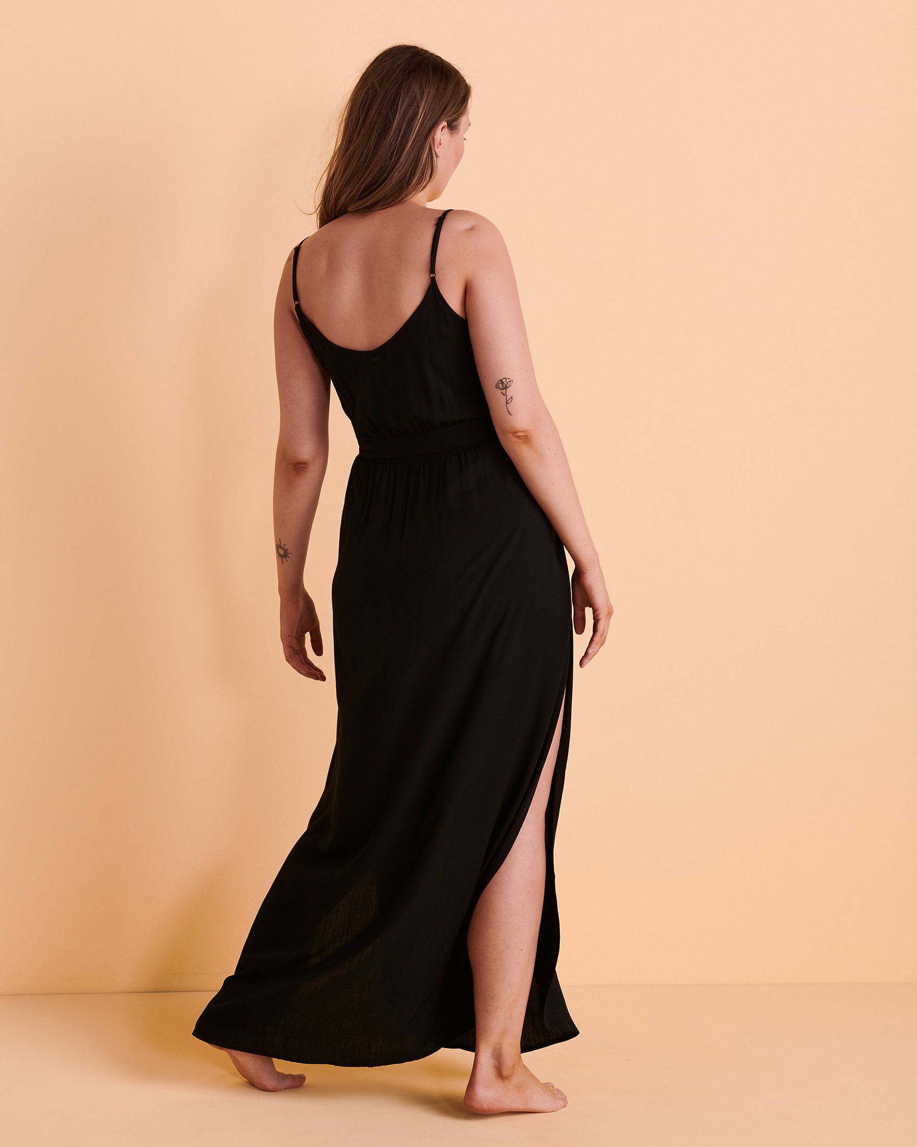 TROPIK Thin Straps Maxi Dress Black 02300078 - View2