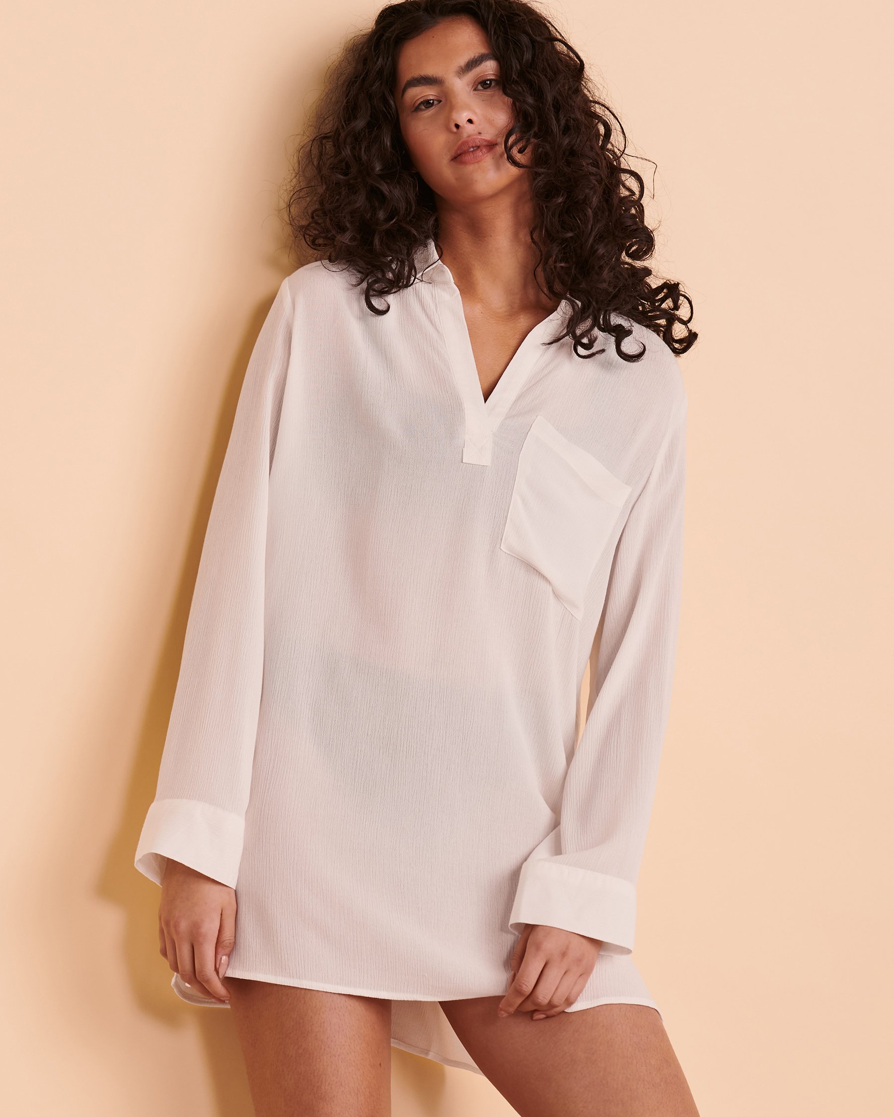 TROPIK Roll-up Sleeve Shirt Bright white 05100011 - View1