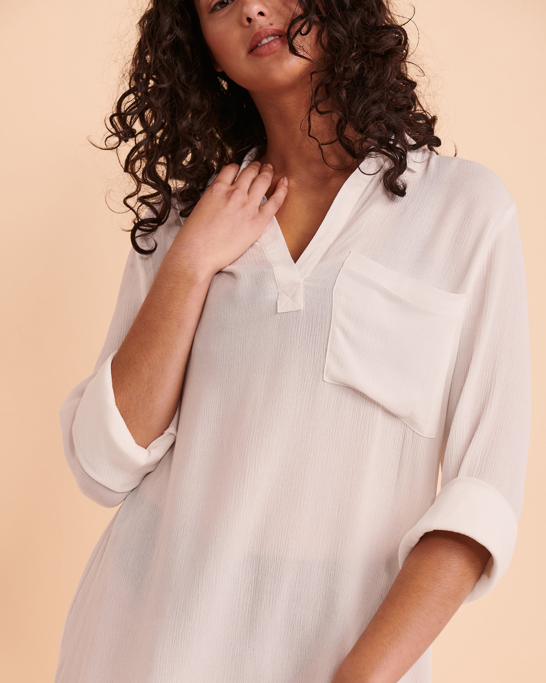 TROPIK Roll-up Sleeve Shirt Bright white 05100011 - View3