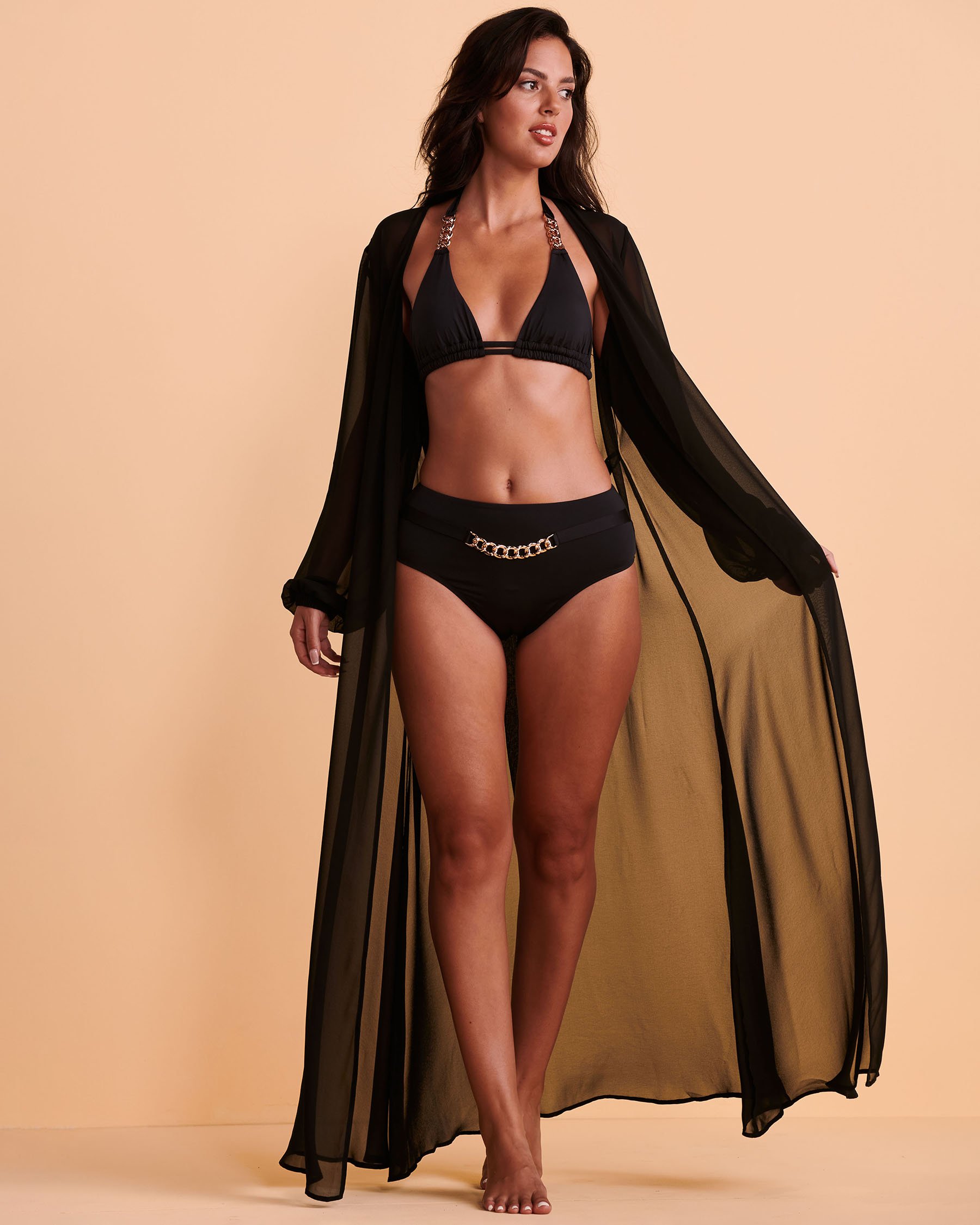 SANTEMARE Wrap Dress Black 02300026 - View2