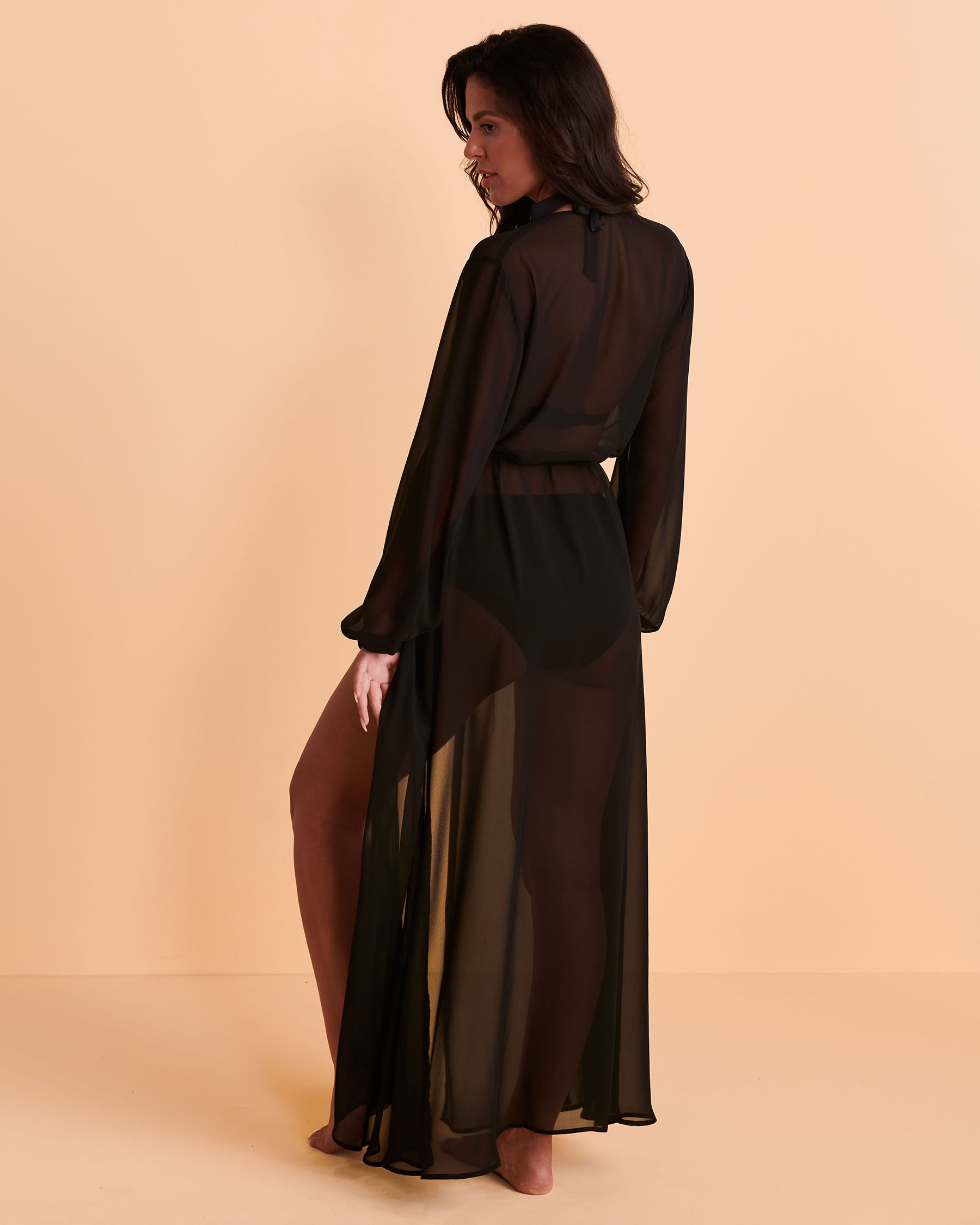 SANTEMARE Wrap Dress Black 02300026 - View3