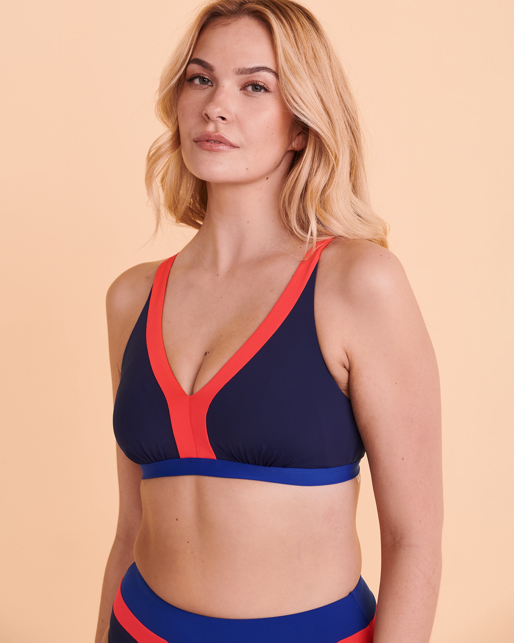 EAU DE SEA OCEAN BLUES Plunge Bikini Top Navy 01100174 - View4