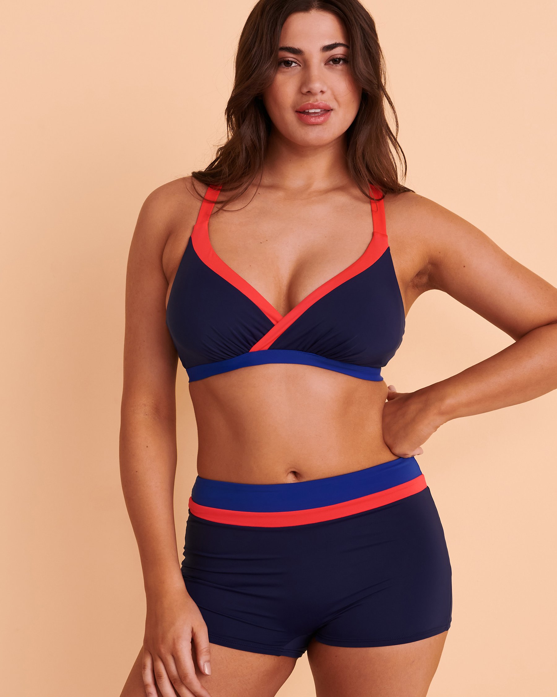 EAU DE SEA OCEAN BLUES Boyshort Bikini Bottom Navy 01300187 - View5