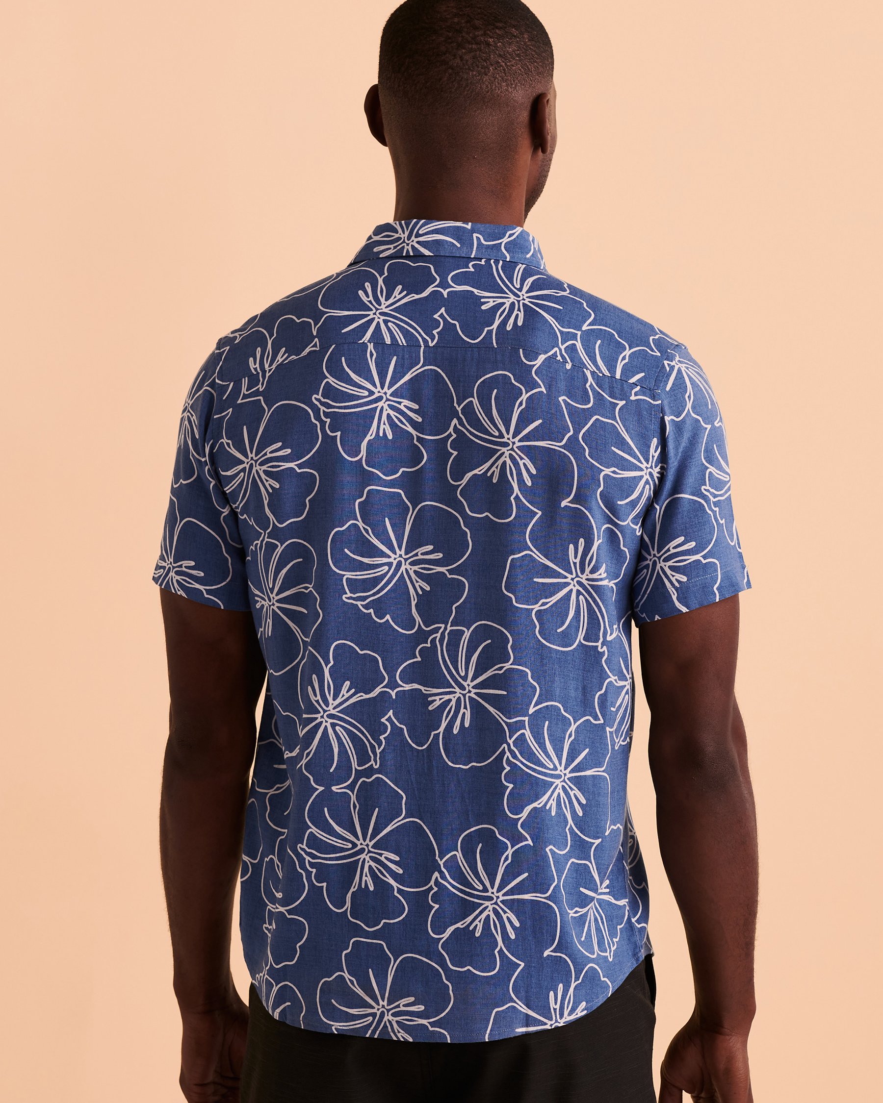 ENDLESS SUMMER Short Sleeve Button-down Shirt Floral E50605 - View2