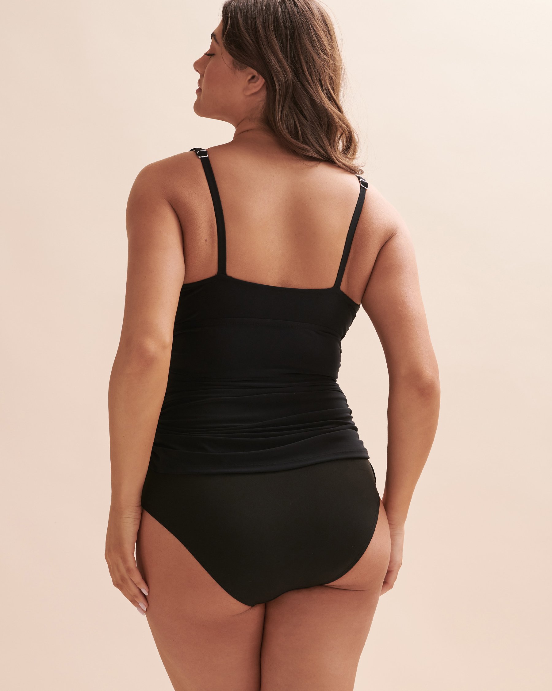MAGICSUIT MORNING STAR Shirred Tankini Top Black 6017681 - View2