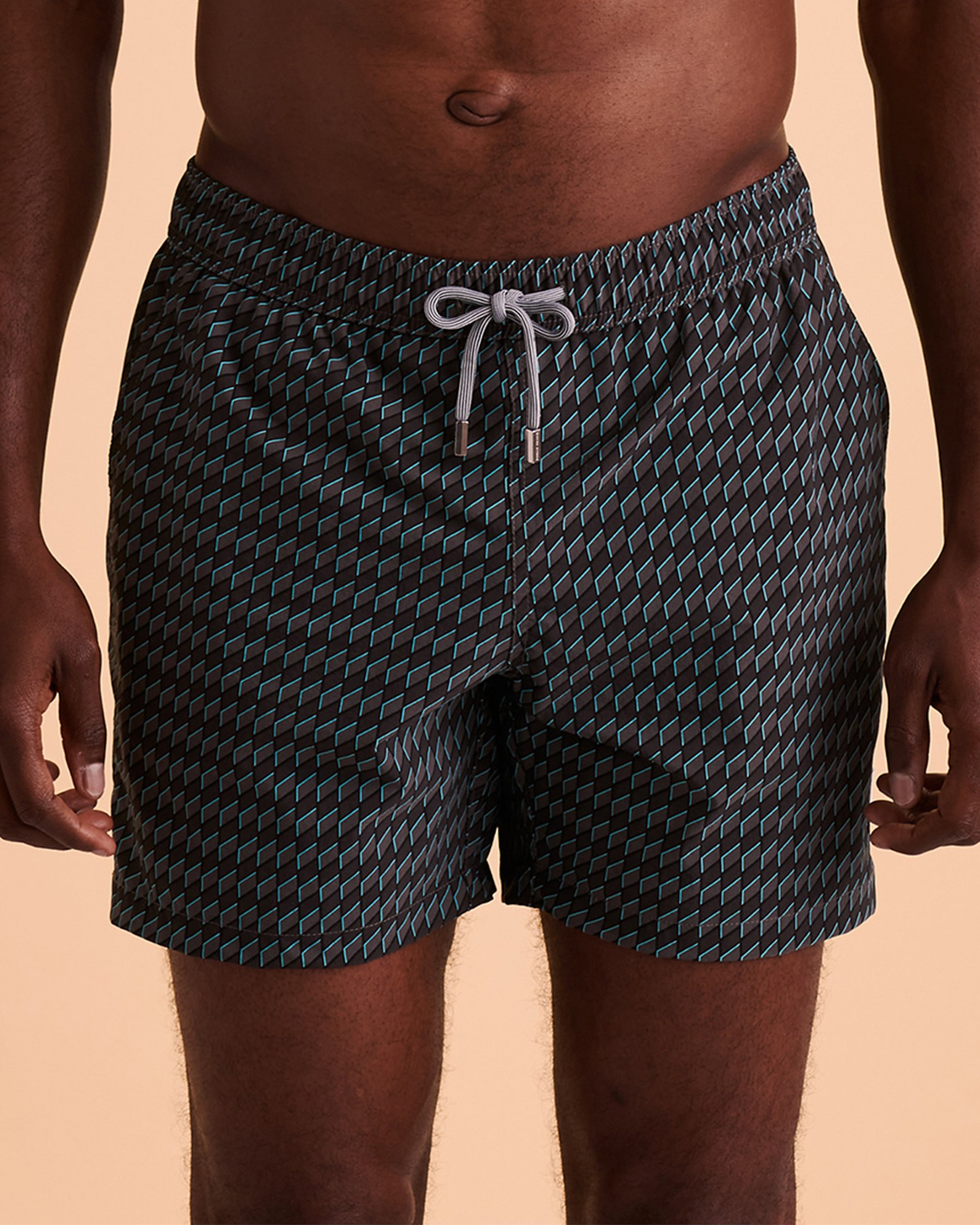 PUBLIC BEACH Maillot volley Geometric Gris foncé PB5635BIK - Voir1