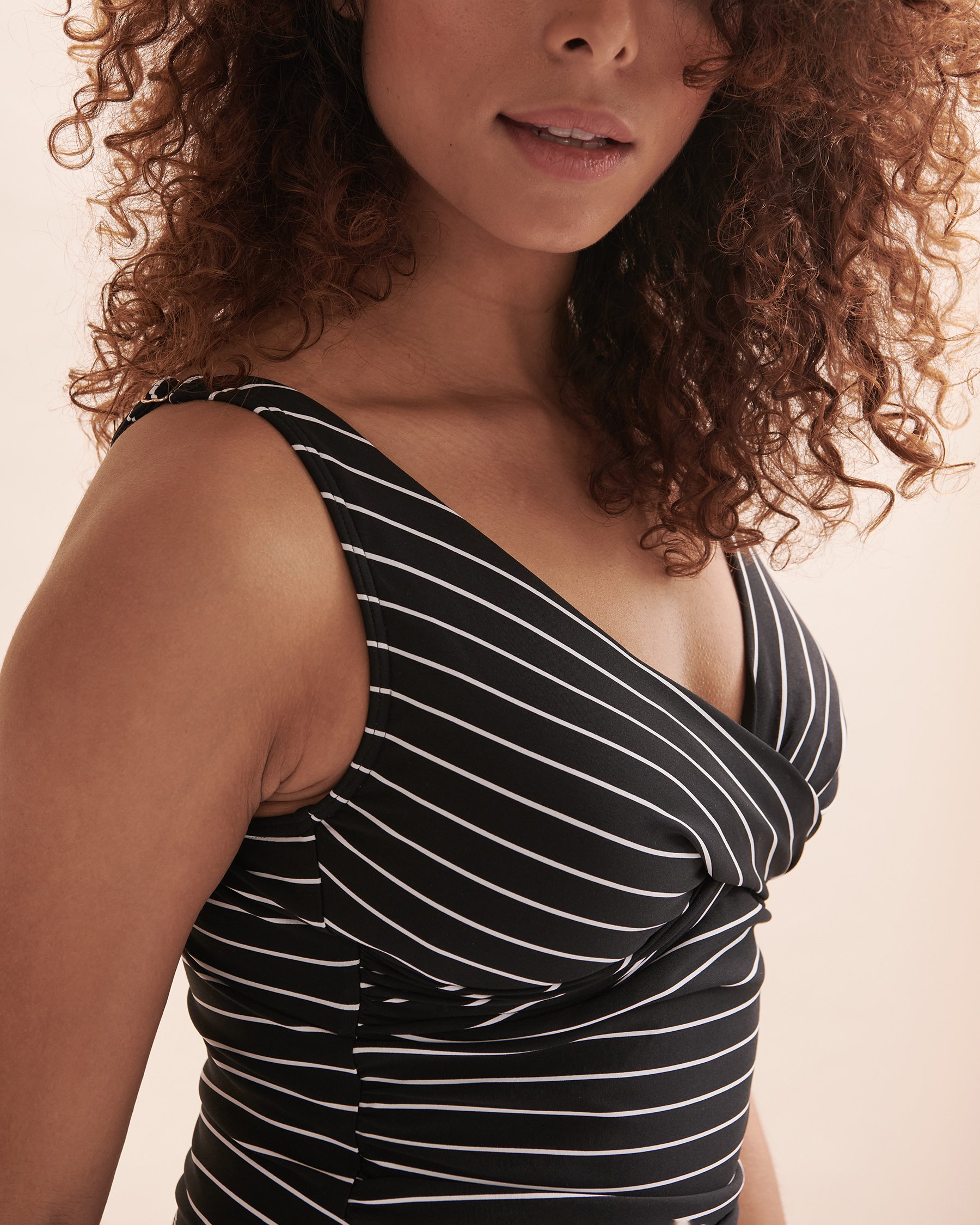 SEA LEVEL SHORE LINE Cross Front Tankini Top Black SL3409SL - View4