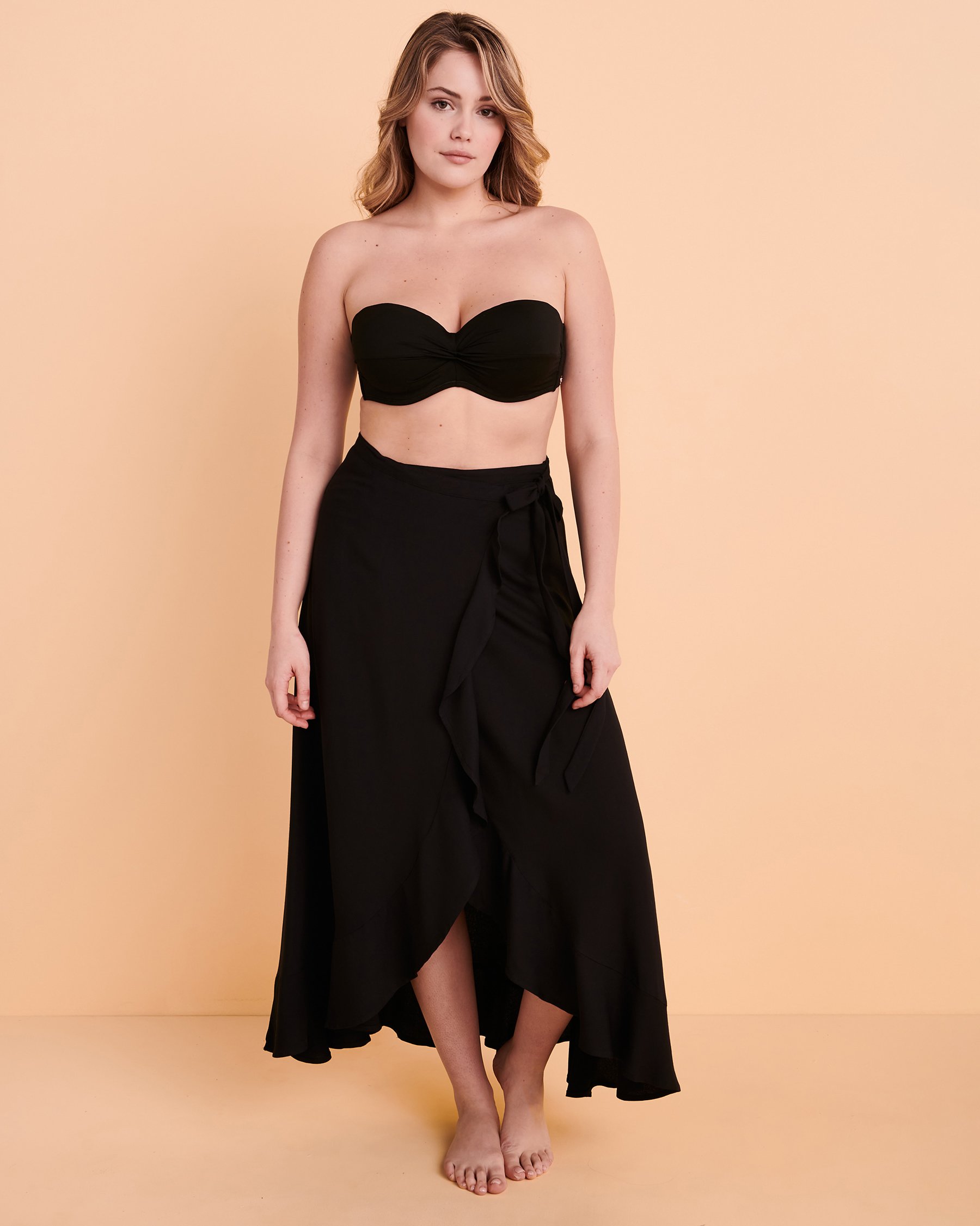 TURQUOISE COUTURE Wrap Skirt Black 02200037 - View1