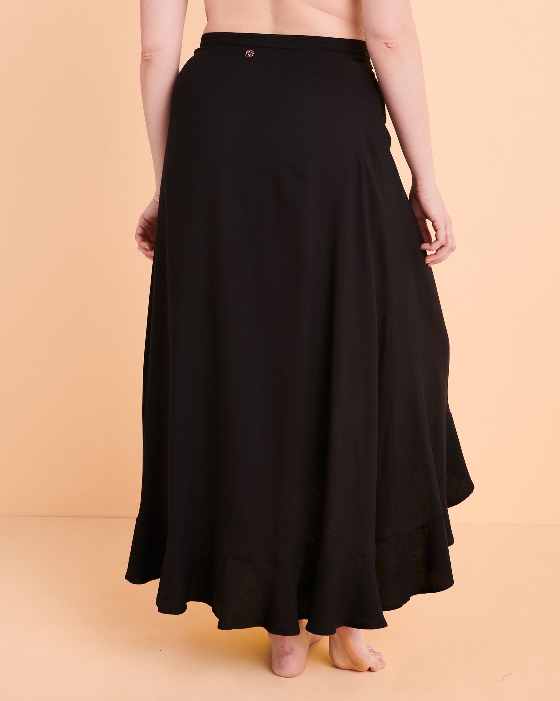 TURQUOISE COUTURE Wrap Skirt Black 02200037 - View2