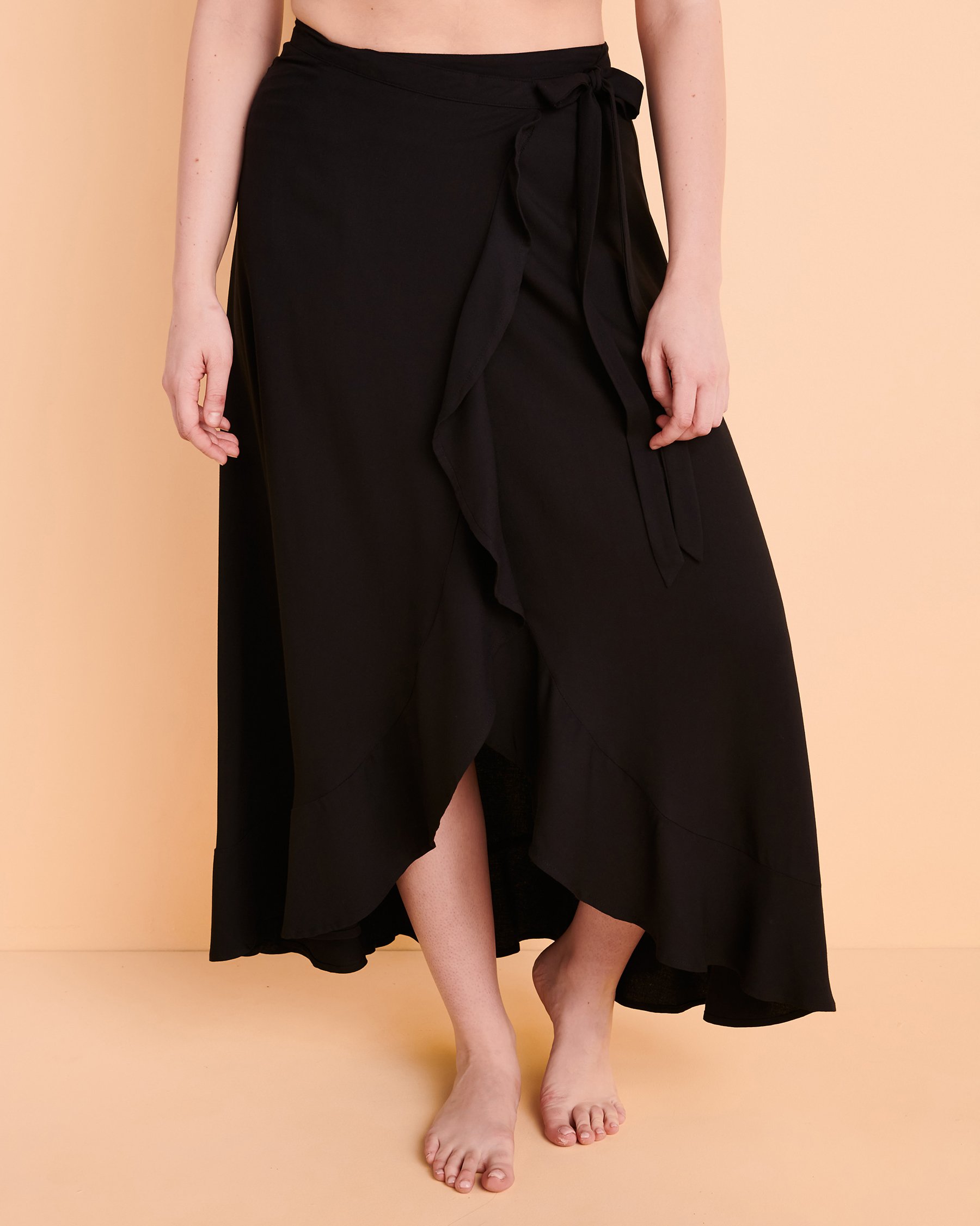 TURQUOISE COUTURE Wrap Skirt Black 02200037 - View4
