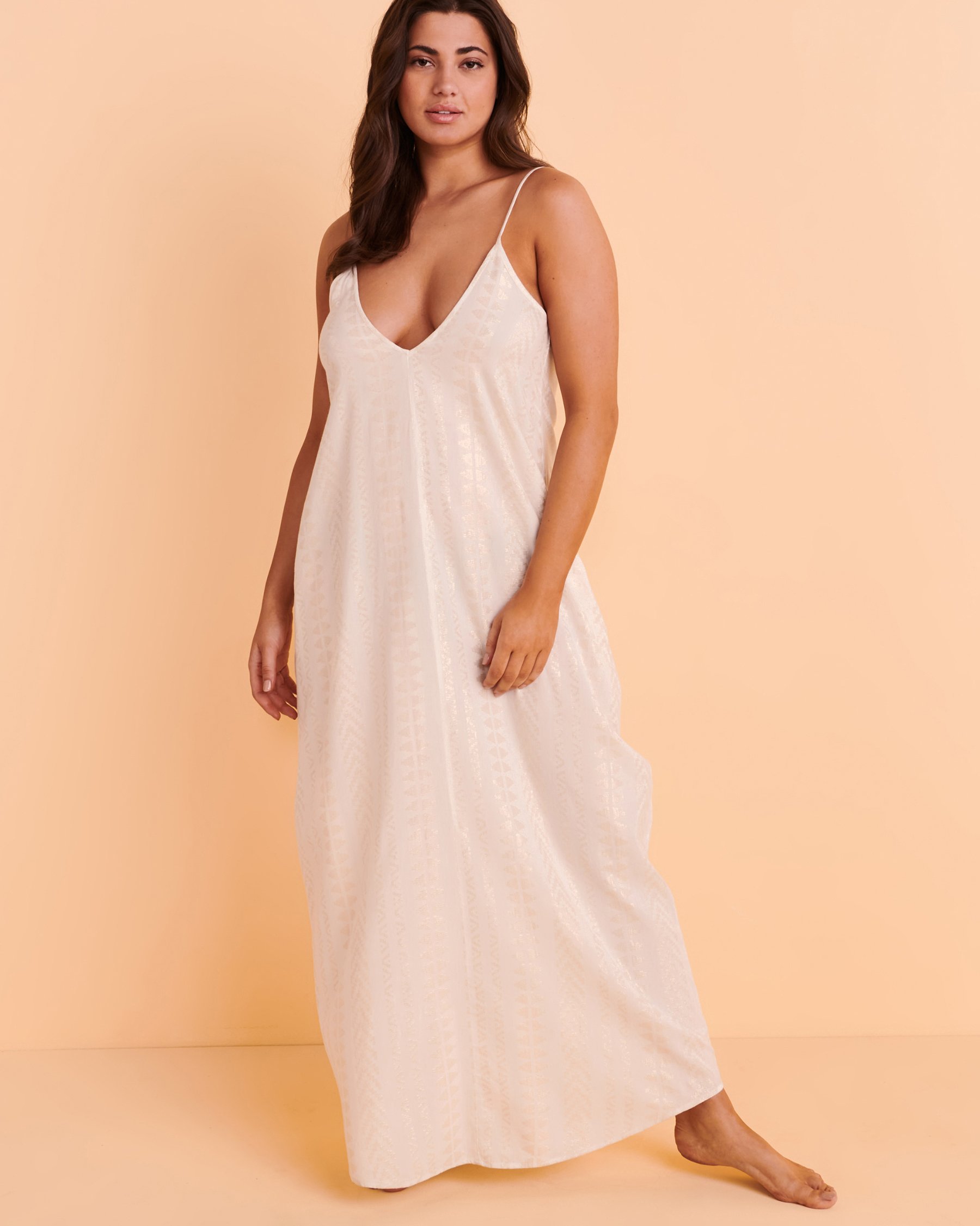 ELAN Thin Straps Maxi Dress Cloud CNL5060 - View4