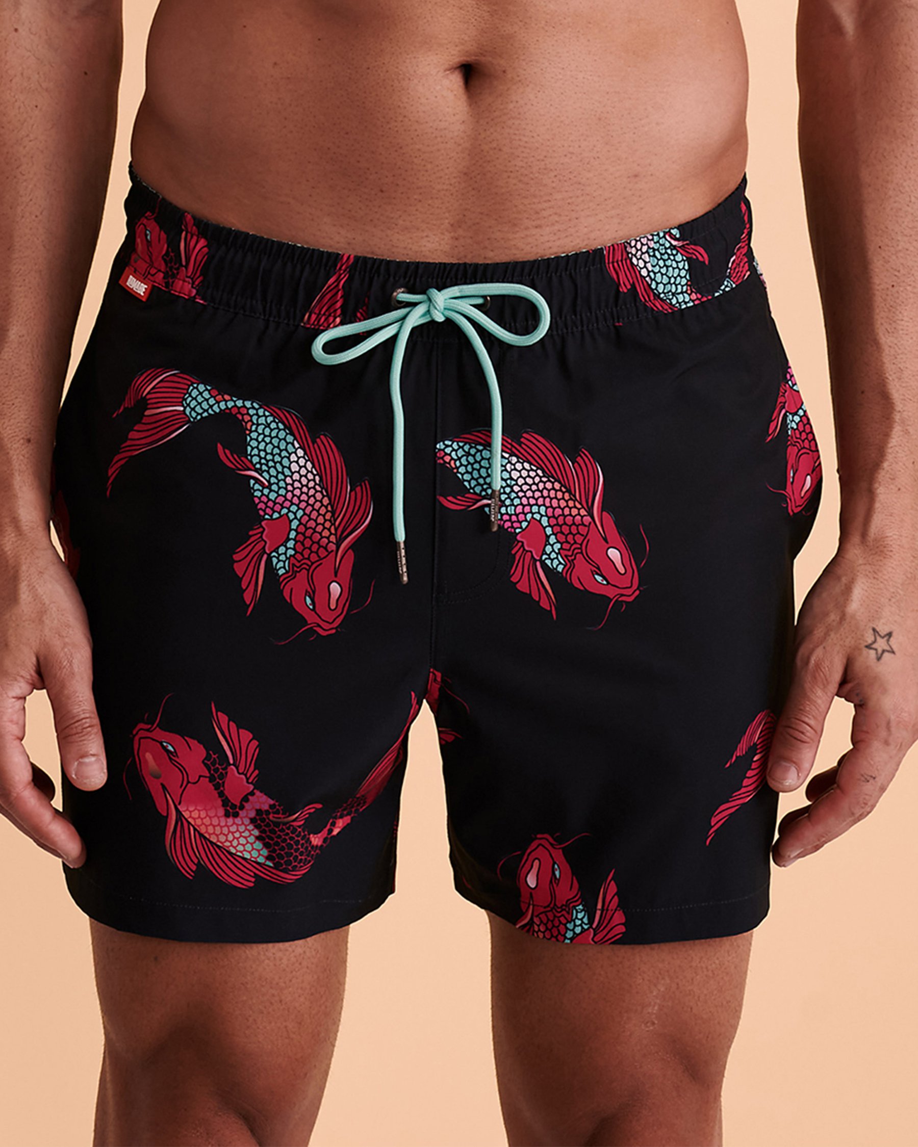 HAMABE Volley Swimsuit with Mesh Lining Fish 03100014 - View1