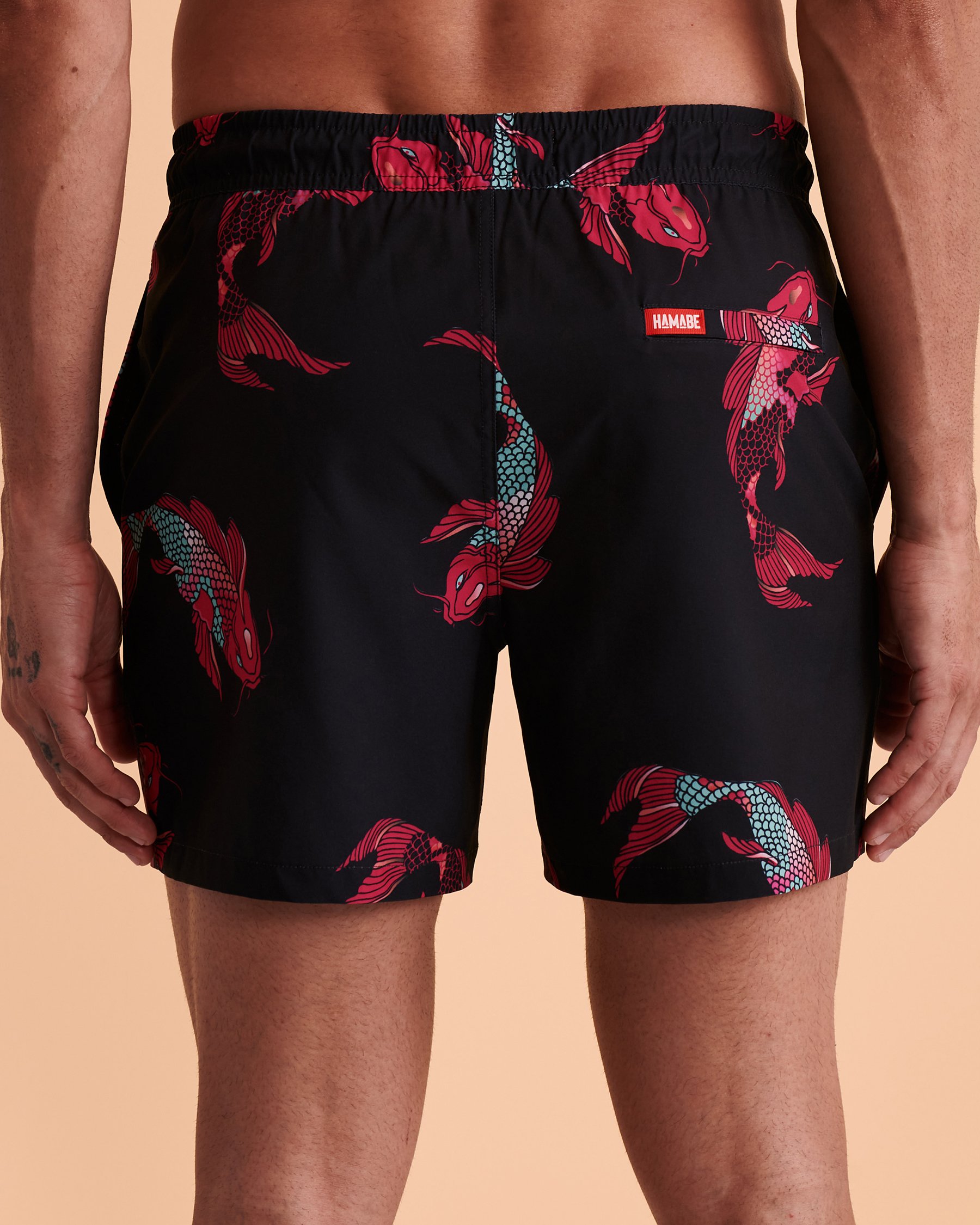 HAMABE Volley Swimsuit with Mesh Lining Fish 03100014 - View5