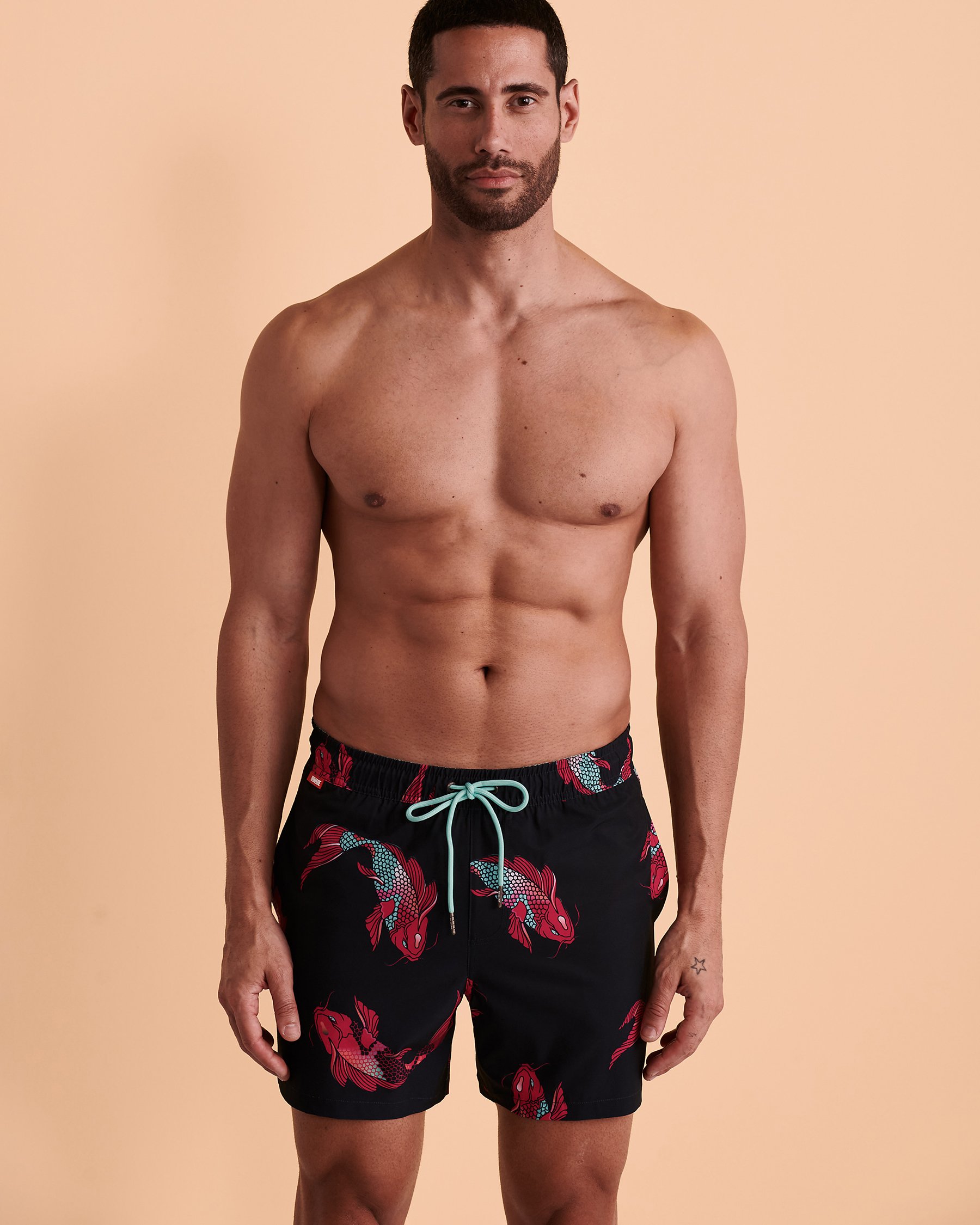 HAMABE Volley Swimsuit with Mesh Lining Fish 03100014 - View3