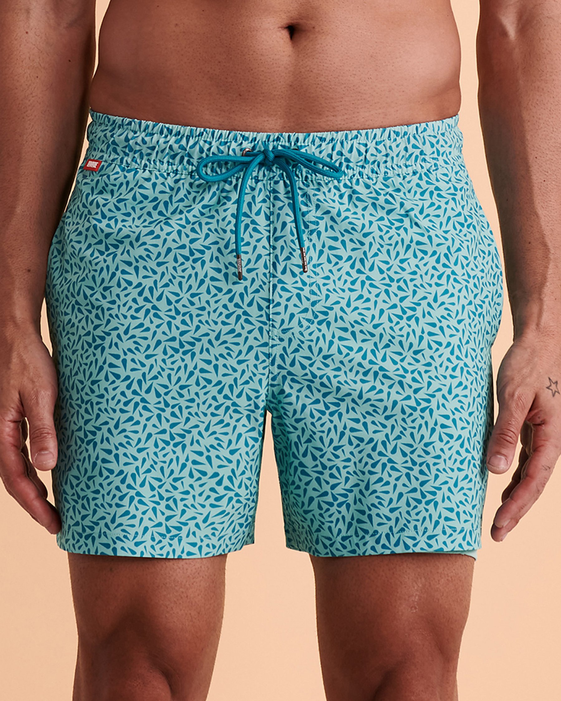 HAMABE Volley Swimsuit with Mesh Lining Ditsy print 03100014 - View1