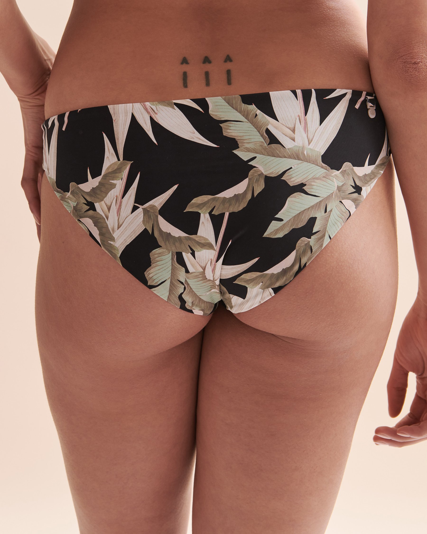 MALAI Bas de bikini réversible Perwinkle Tropical B01153 - Voir5
