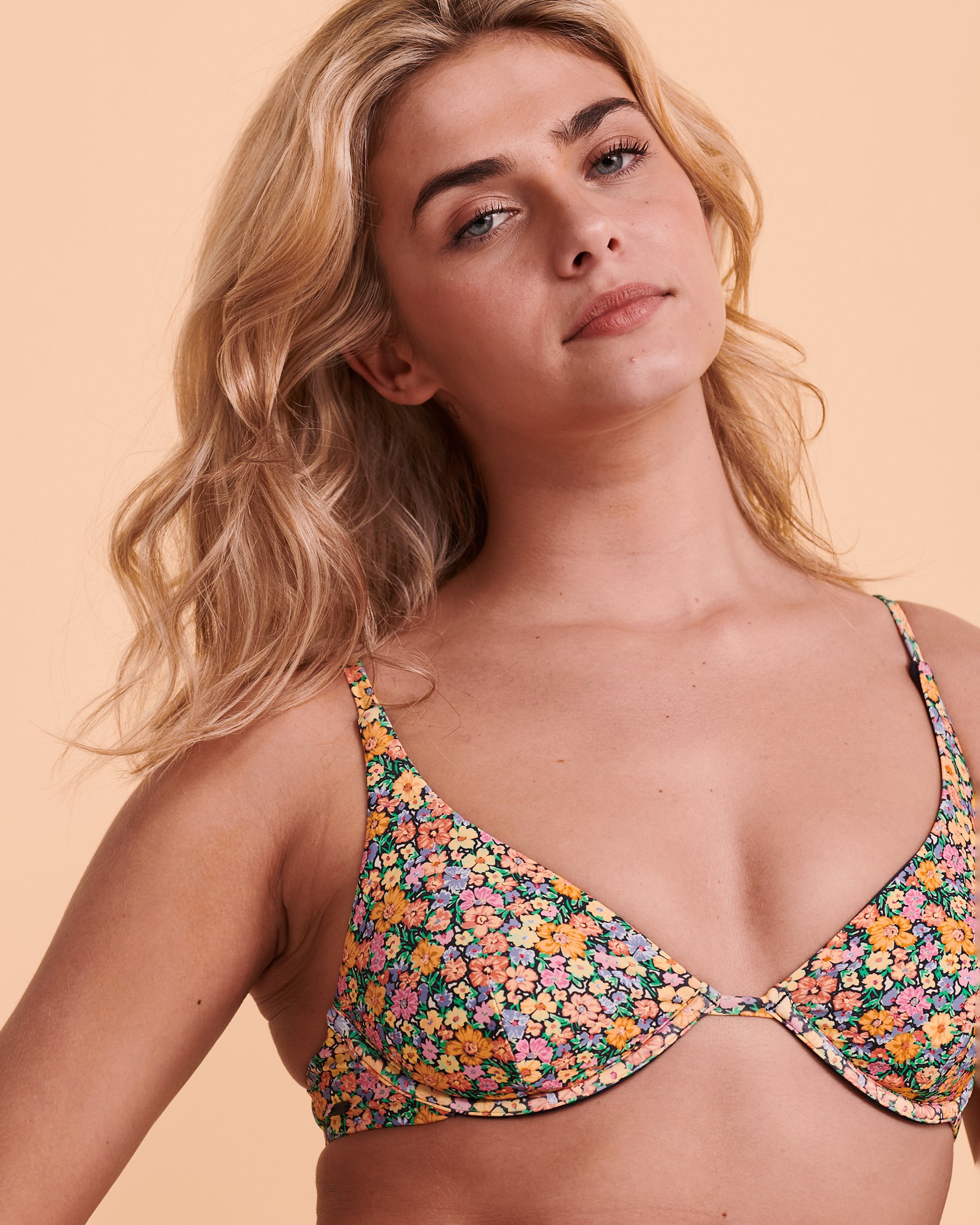 RIP CURL Afterglow Floral Plunge Bikini Top Ditsy floral 069WSW - View3