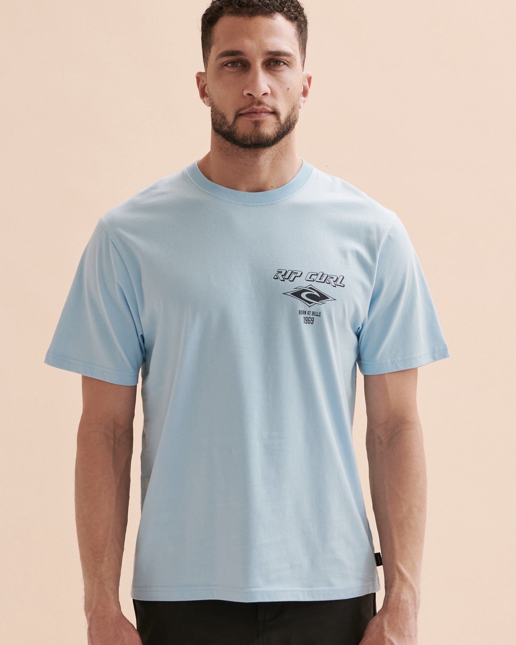RIP CURL T-shirt Fade Out Icon Bleu CTESS9 - View4