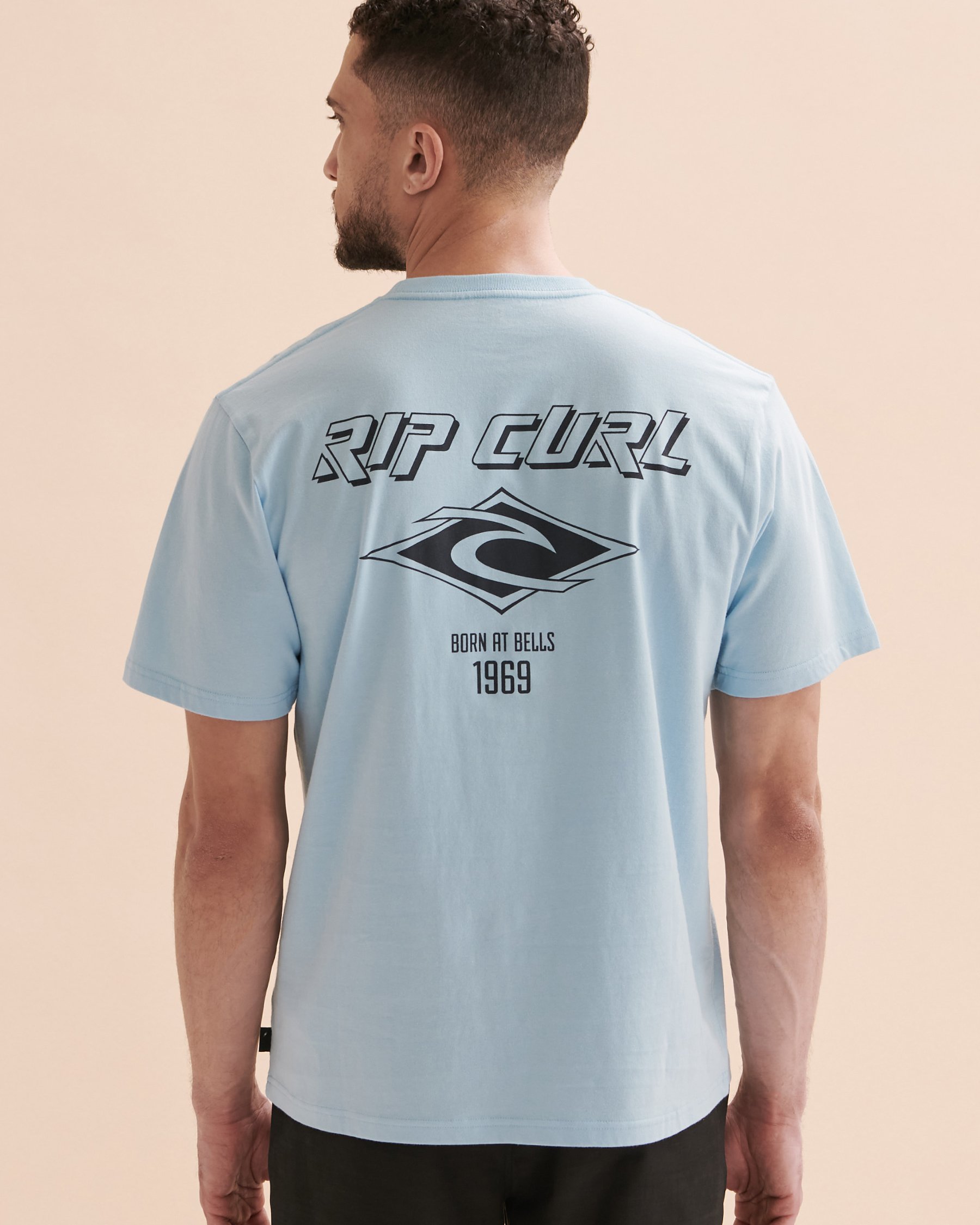 RIP CURL T-shirt Fade Out Icon Bleu CTESS9 - View2