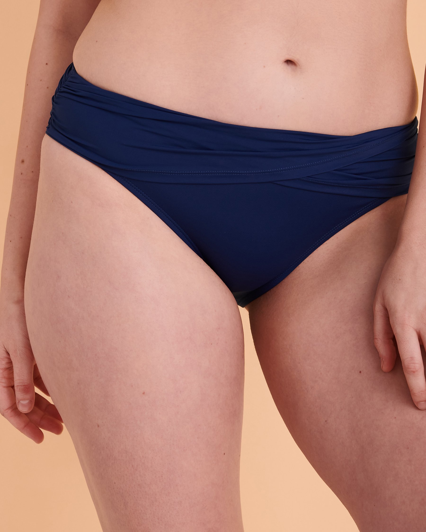 BLEU ROD BEATTIE KORE Twisted Waistband Bikini Bottom Navy RBKK00511H - View1