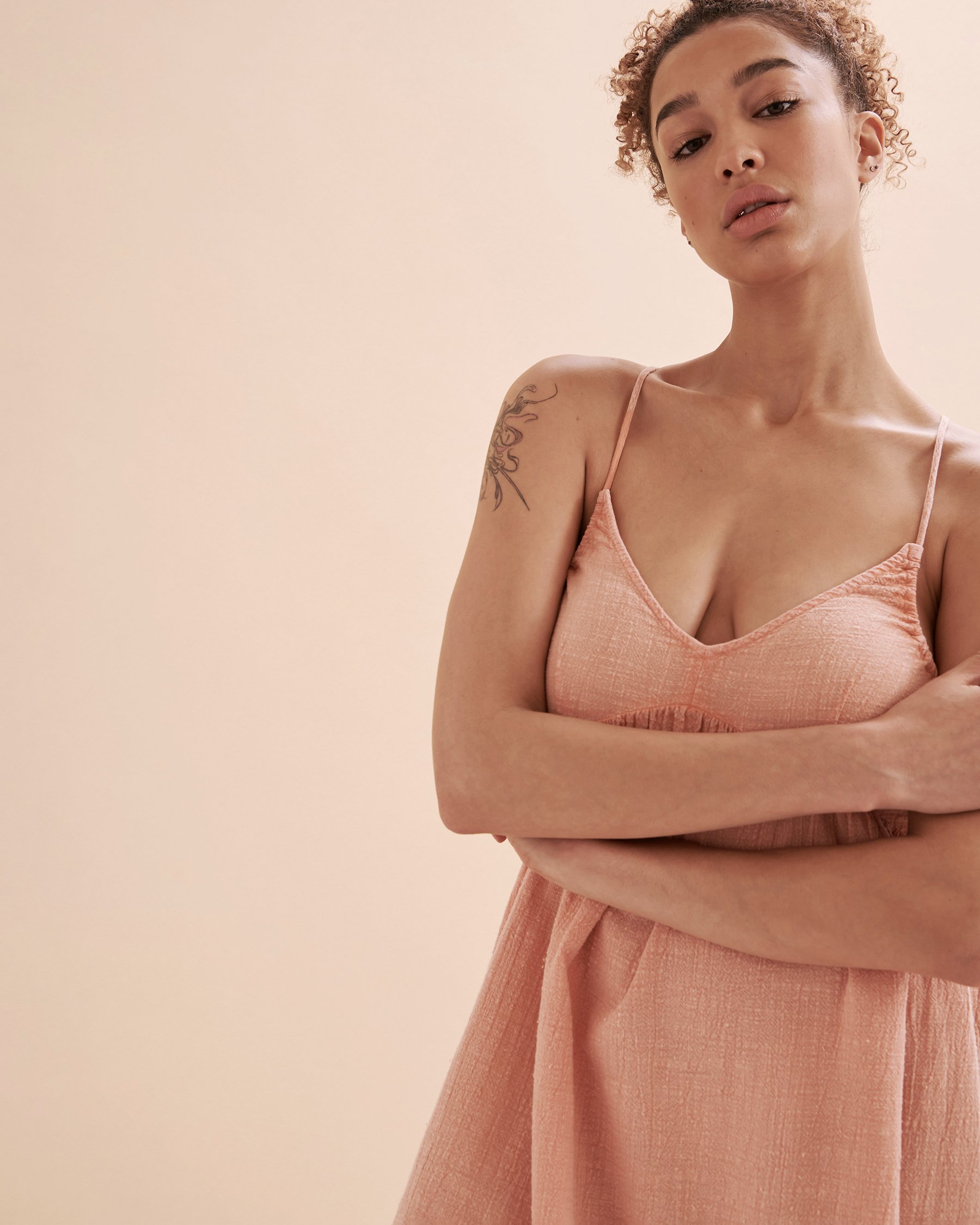 RIP CURL Mini robe à bretelles minces Classic Surf Corail 02FWDR - View3