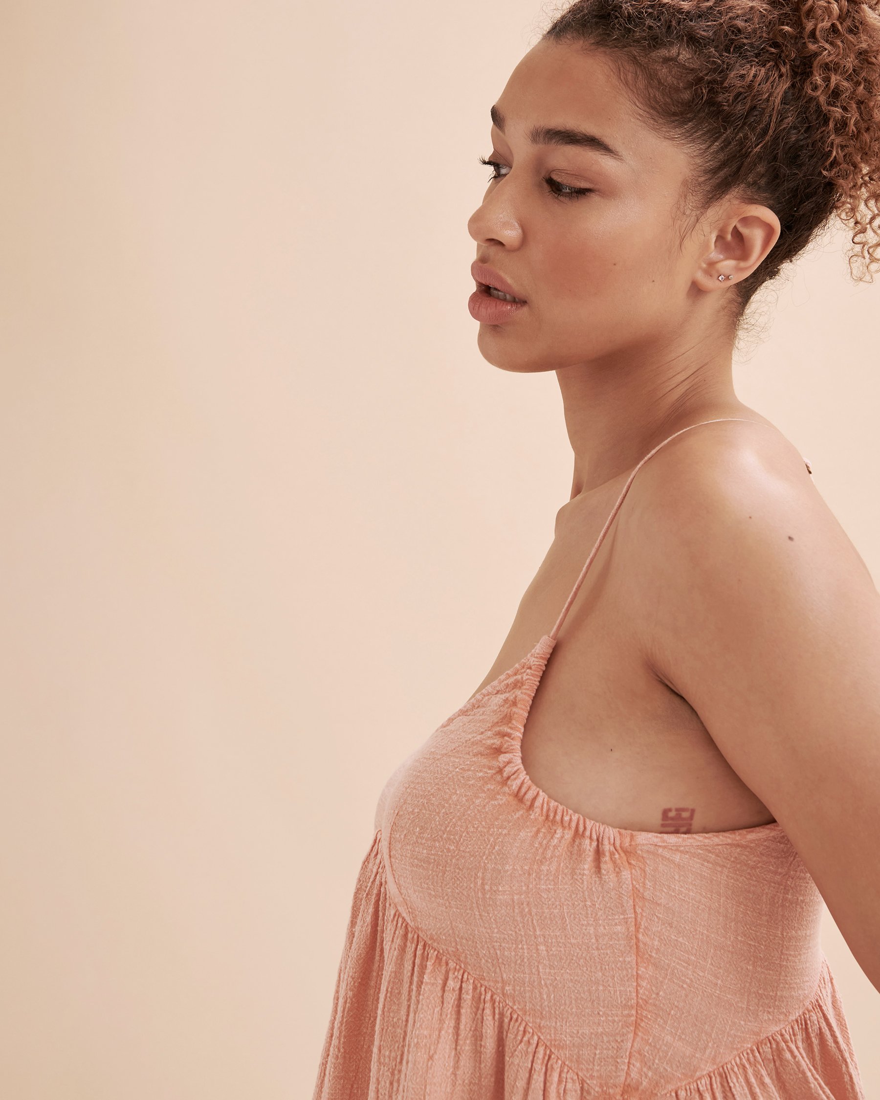 RIP CURL Mini robe à bretelles minces Classic Surf Corail 02FWDR - View4