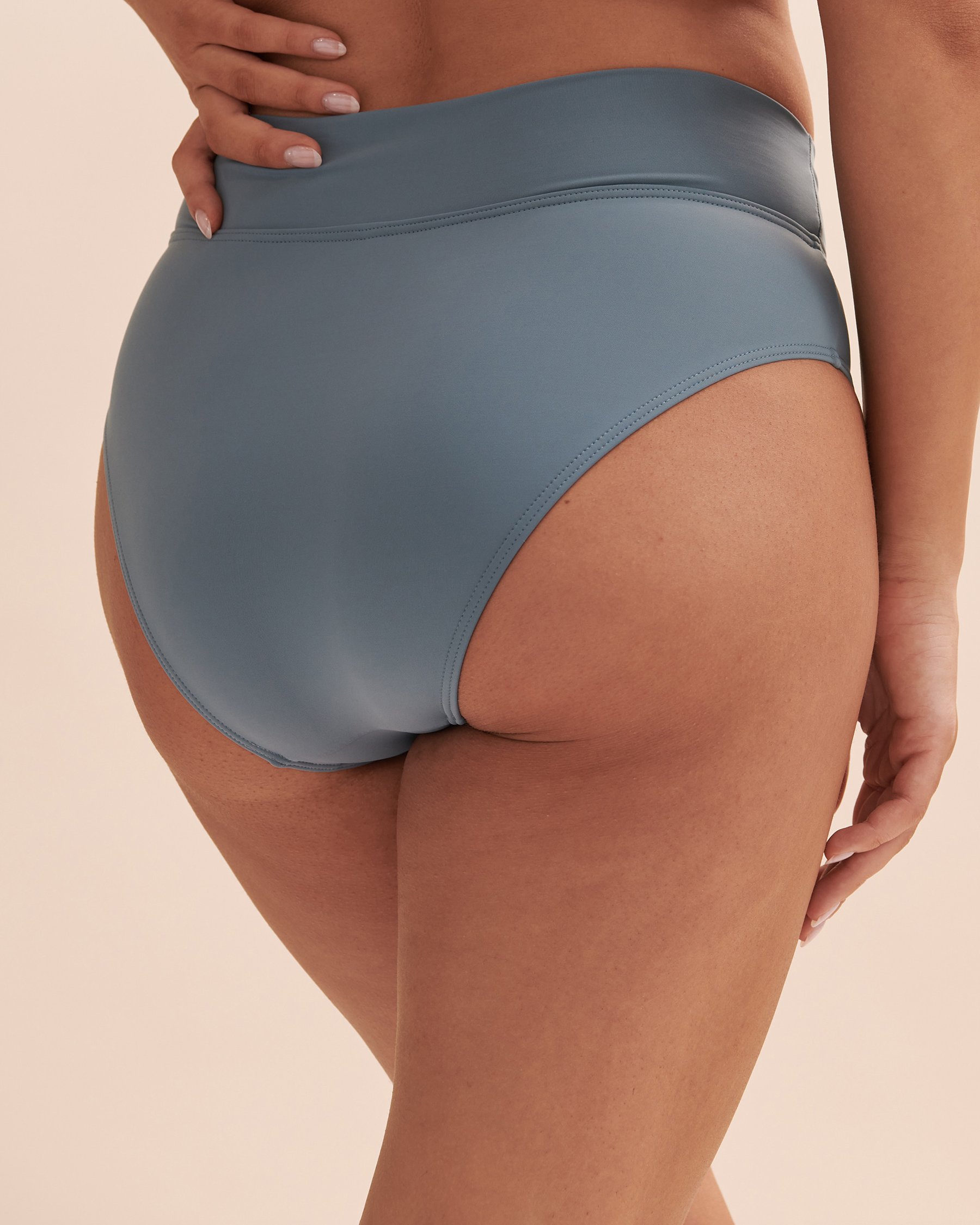 EAU DE SEA Tropical High Waist Bikini Bottom Blue Stone 01300208 - View3