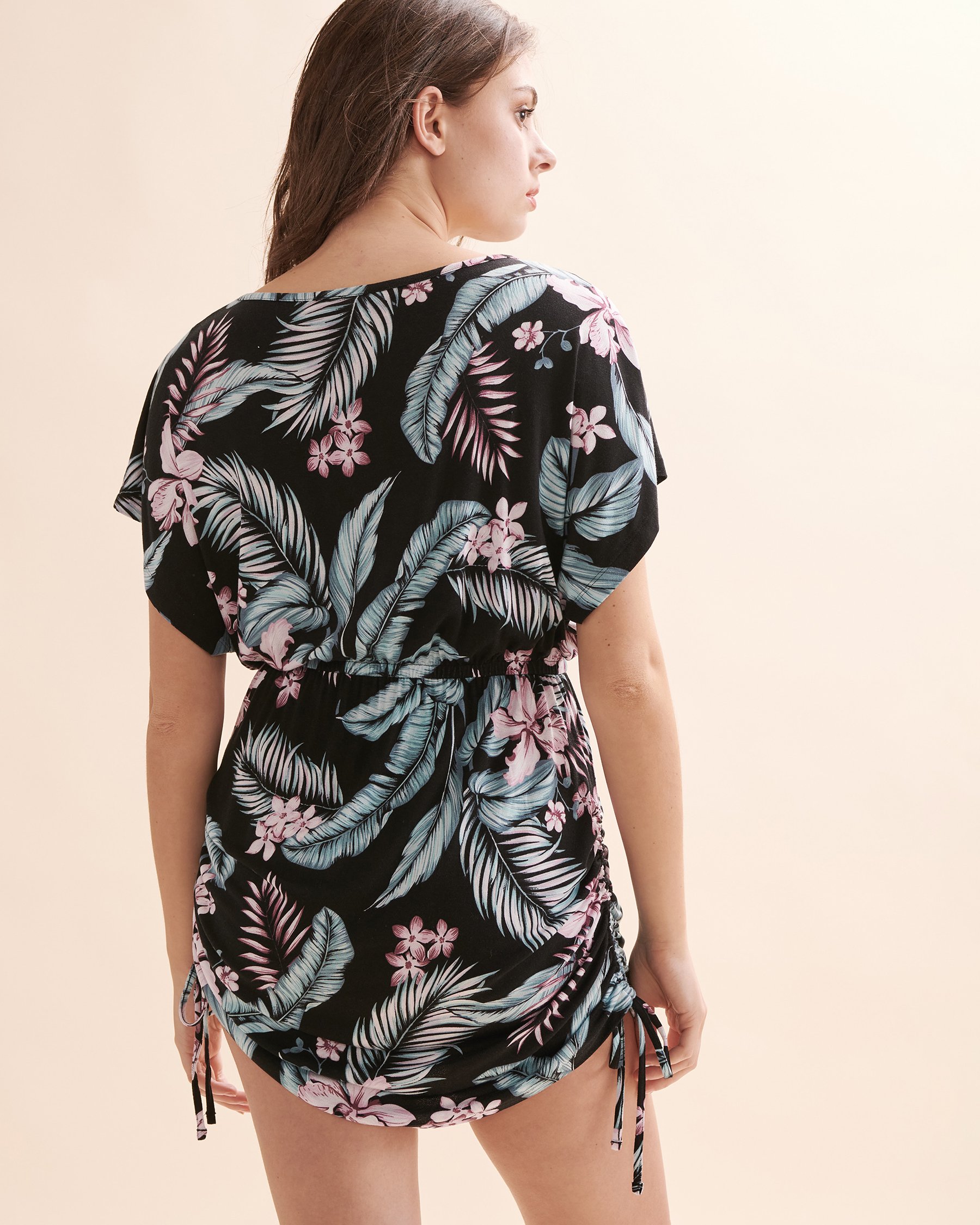 EAU DE SEA Robe courte froncée sur les côtés Imprimé floral 02300093 - Voir2