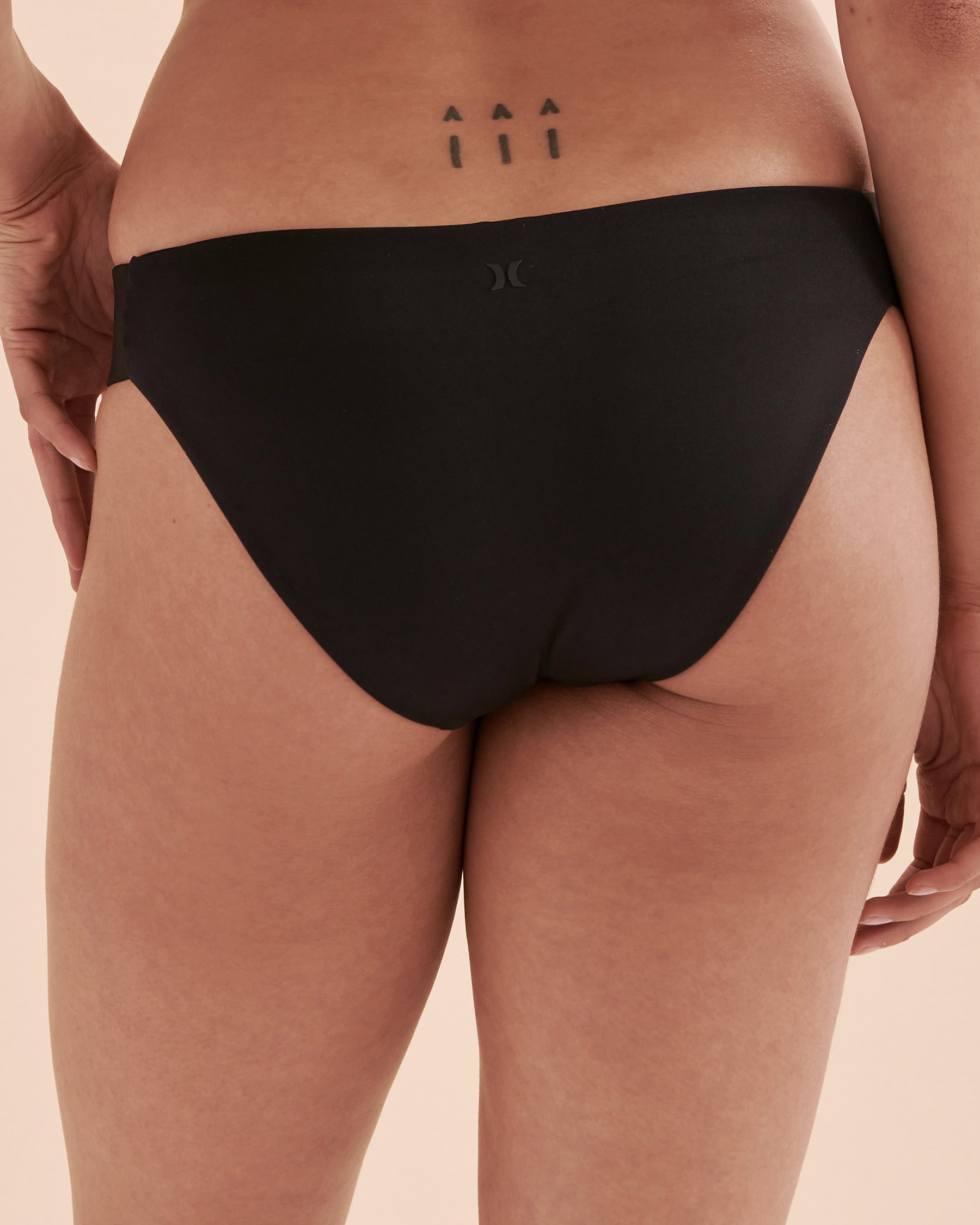 HURLEY Bas de bikini couvrant MAX SOLID Noir HB1173 - View2