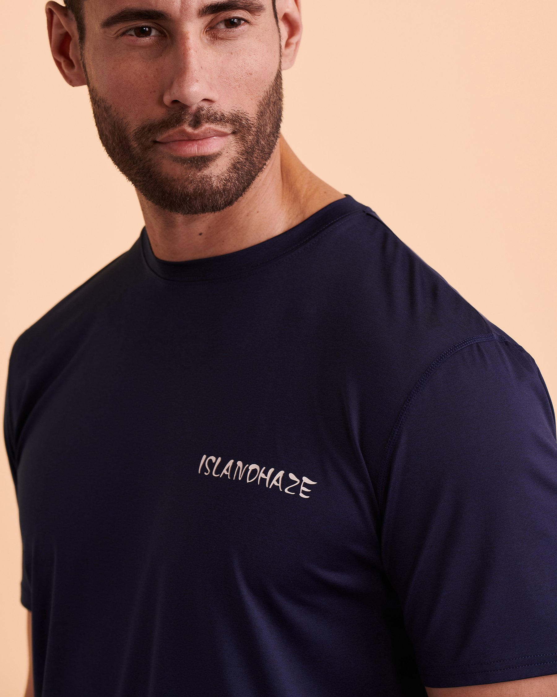 ISLANDHAZE Short Sleeve Rashguard Navy MW122077 - View1