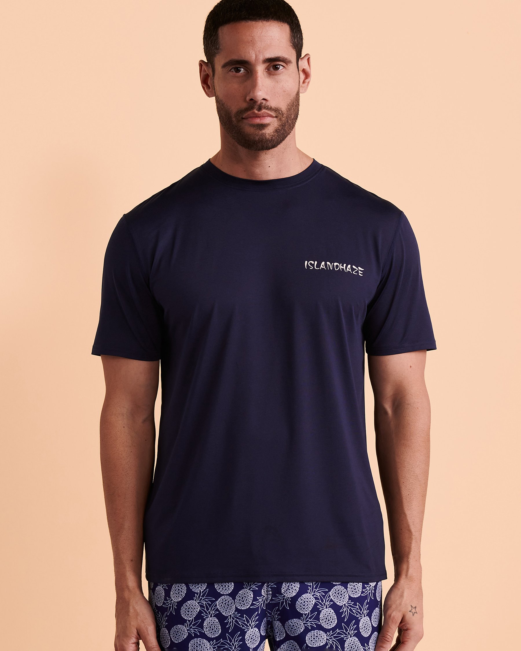 ISLANDHAZE Short Sleeve Rashguard Navy MW122077 - View4