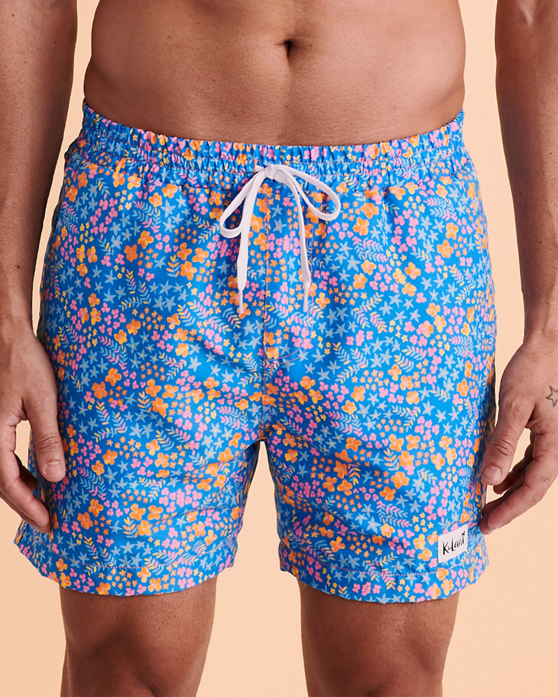 KULANI KINIS Bombshell Beach Volley Swimsuit Ditsy print TRUNK110BOM - View3