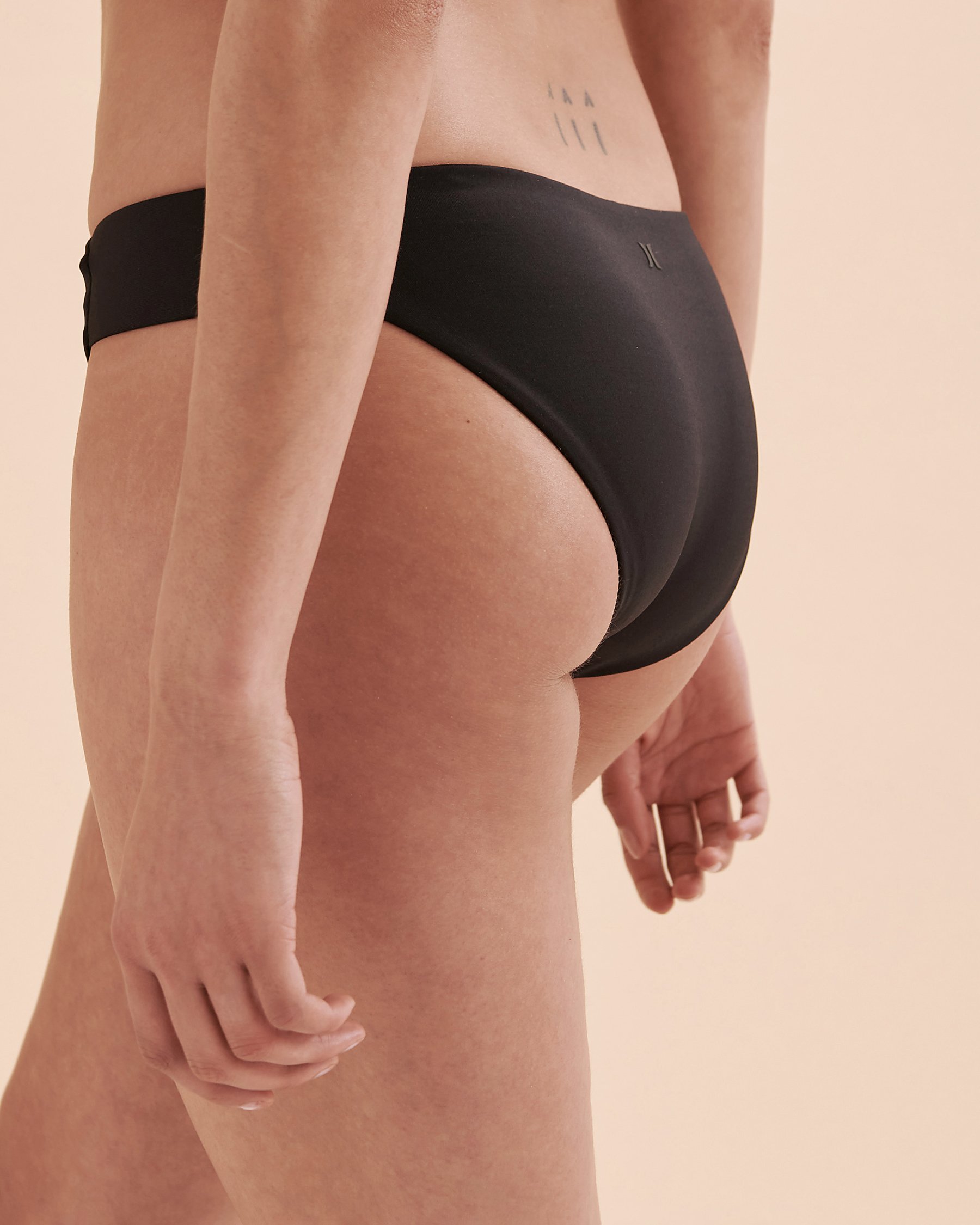 HURLEY MAX SOLID Full Bikini Bottom Black HB1173 - View3