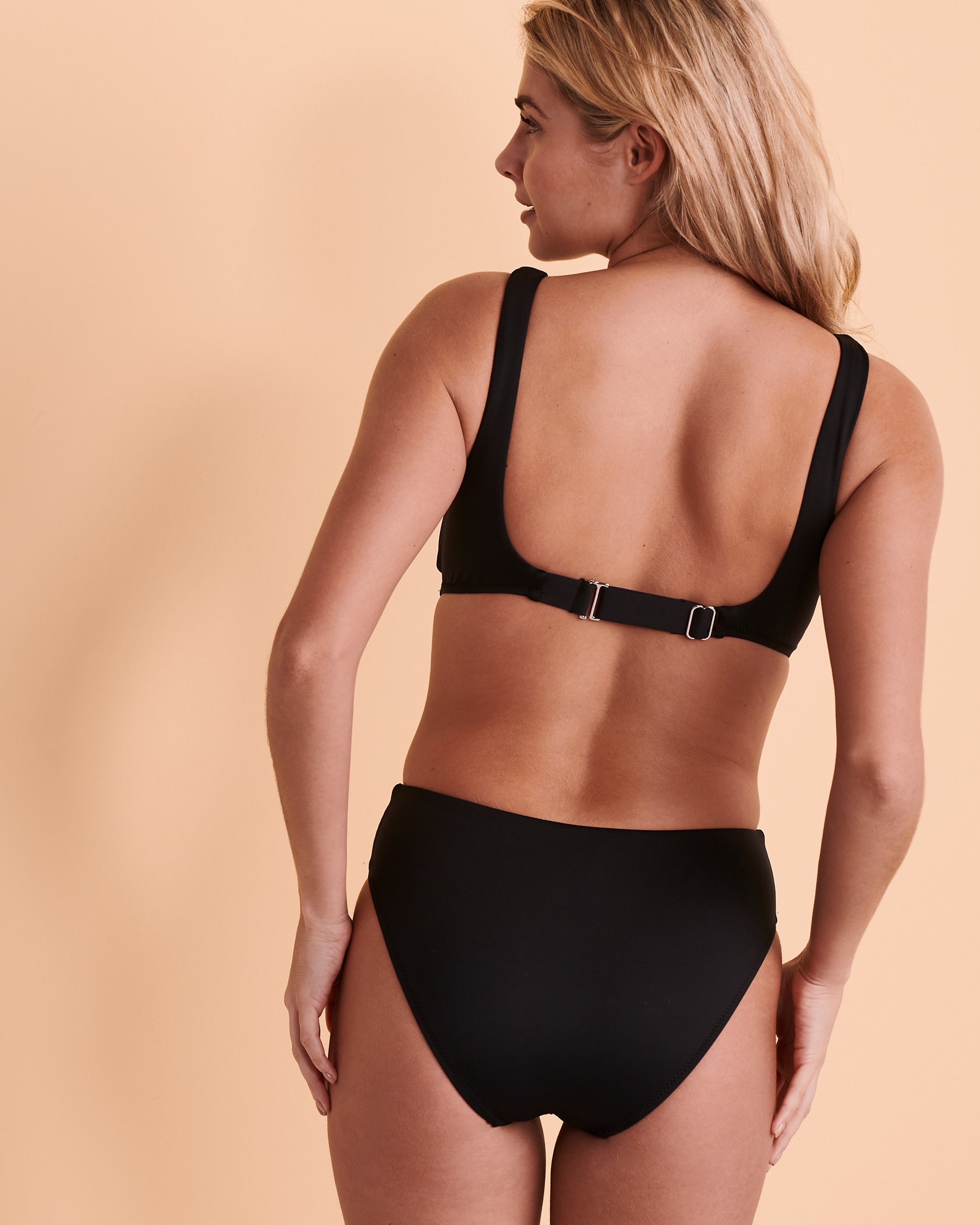 POLO RALPH LAUREN Maillot une-pièce à découpe Signature Solids Noir 21355417 - Voir2