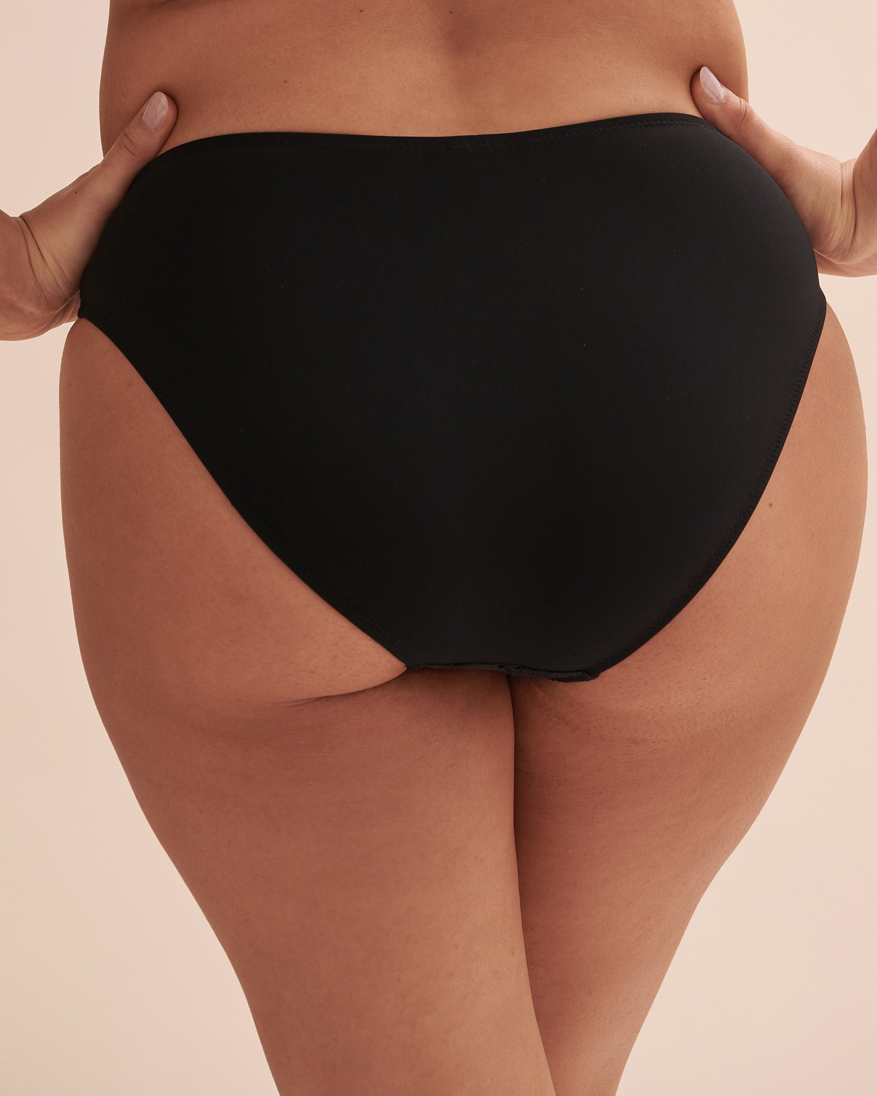 PROFILE Late Bloomer Lace Mid Waist Bikini Bottom Black E23051P90 - View2
