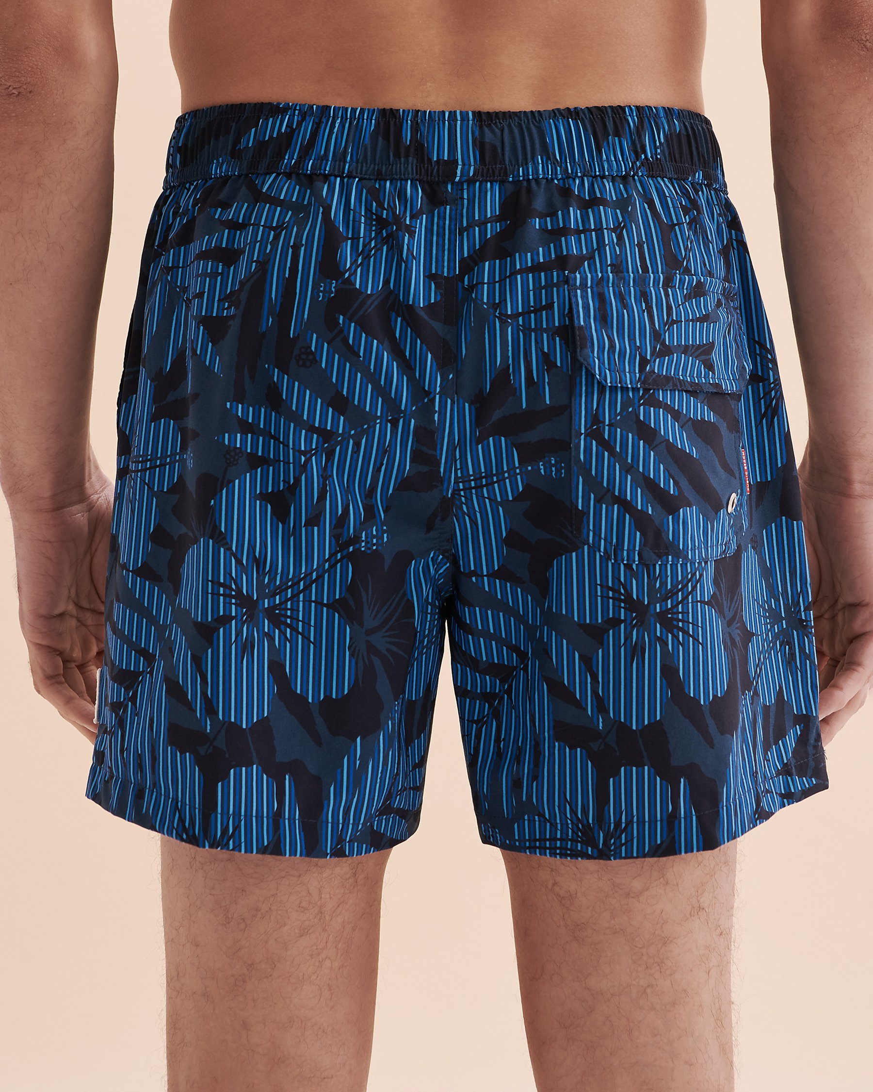PUBLIC BEACH Maillot volley Tropical Striped Marine PB5604BIK - View3