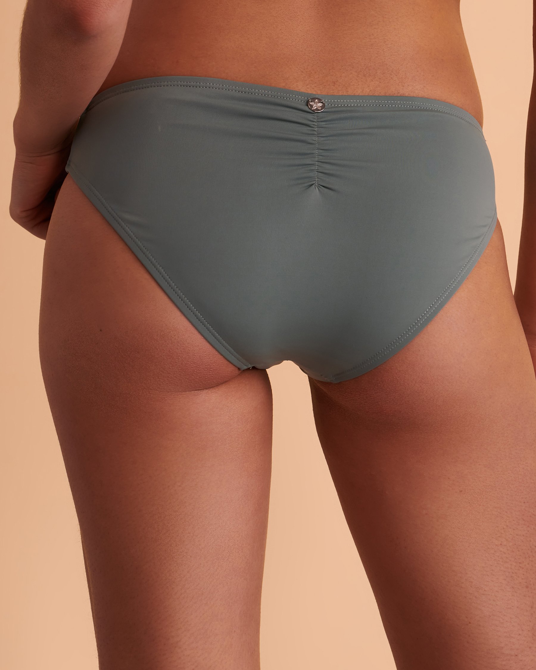 QUINTSOUL Sea Storm Lily Ruched Bikini Bottom Grey W15195664 - View2