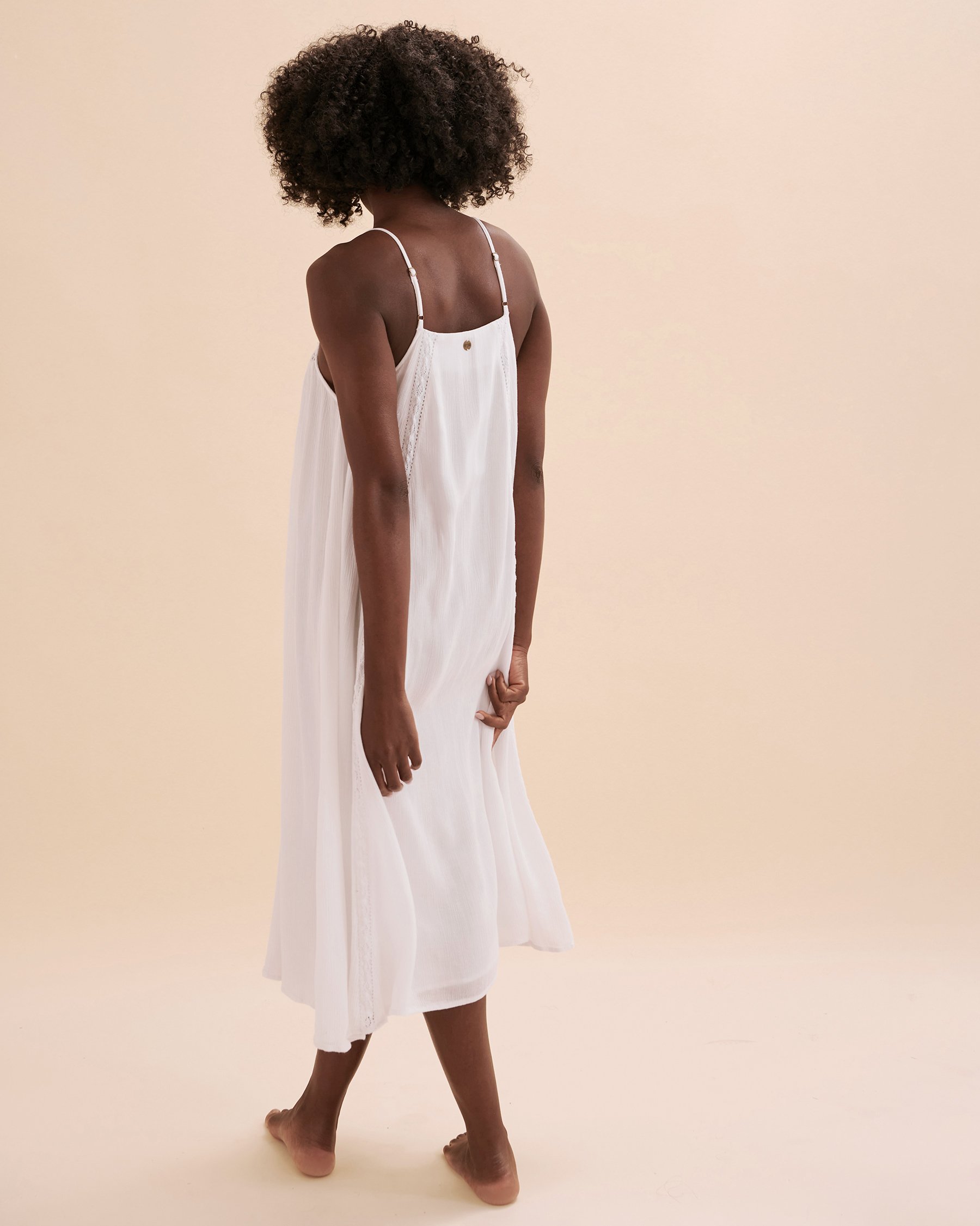 RIP CURL Alira Midi Dress with Crochet Detail White 01UWDR - View2