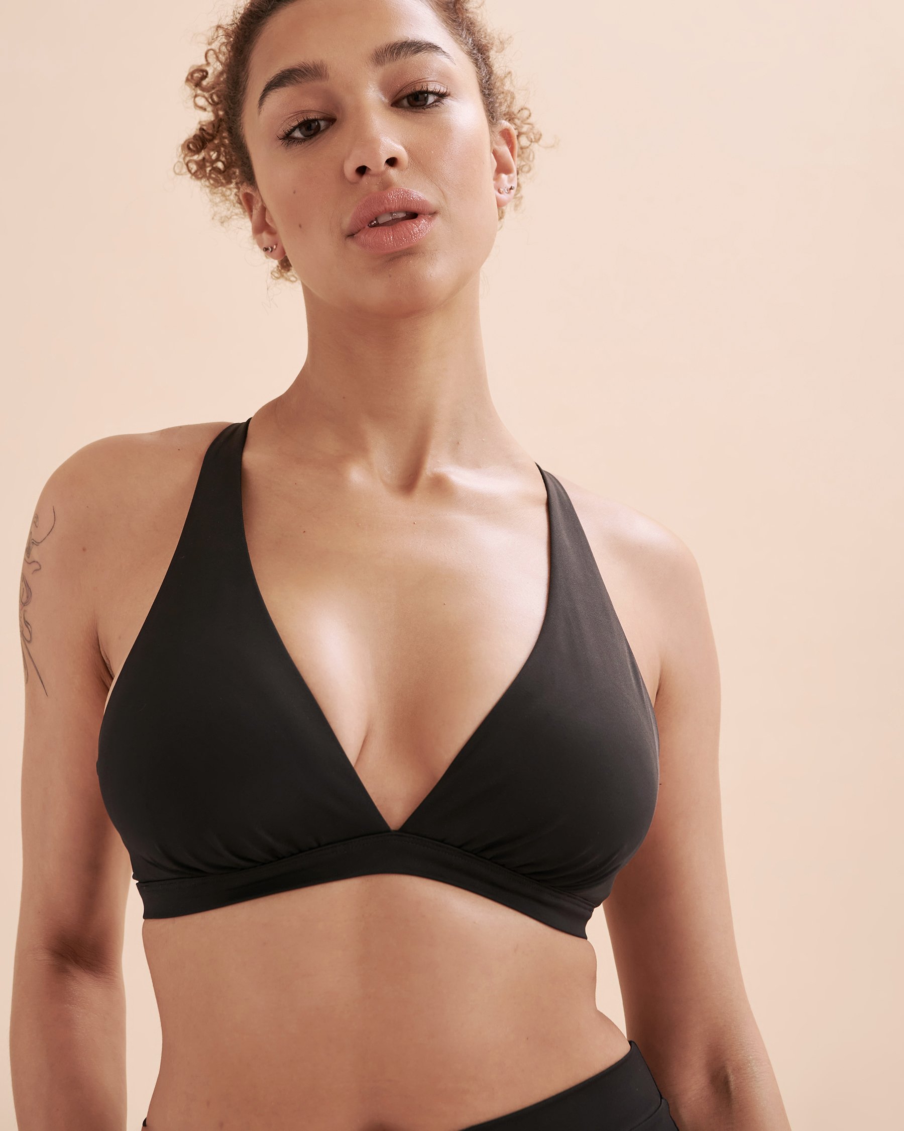 SEATONIC Vita Contrast Triangle Bikini Top Black 01100192 - View4