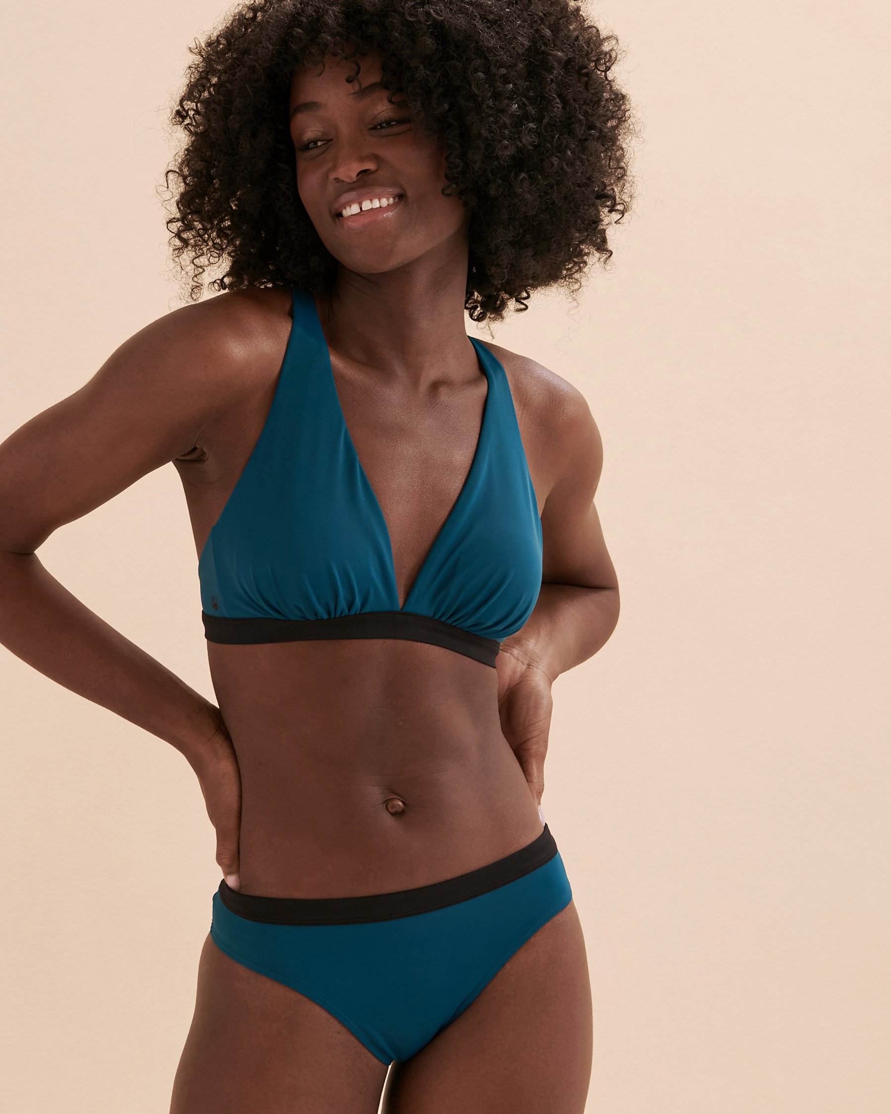 SEATONIC Thong Bikini Bottom Vita Contrast Dark green 01300210 - View5