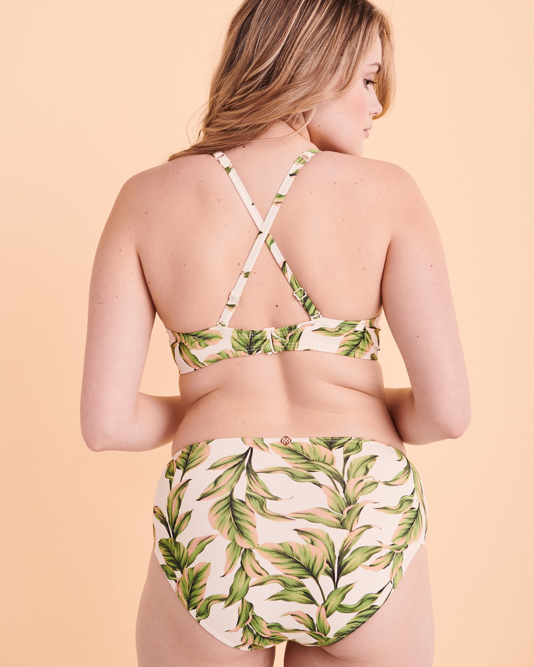 TURQUOISE COUTURE Jungle Leaves D Cup Push-up Bikini Top Jungle leaves print 01200047 - View4