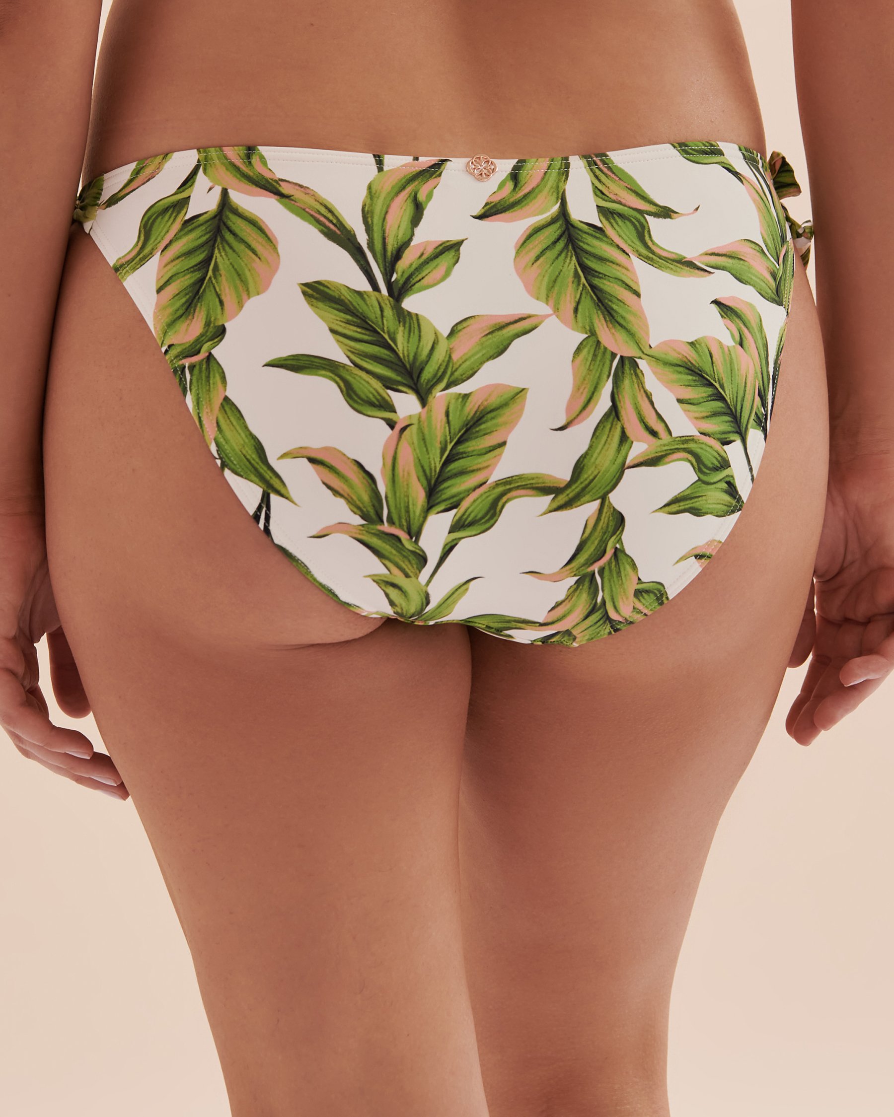 TURQUOISE COUTURE Jungle Leaves Side Tie Bikini Bottom Jungle leaves print 01300203 - View2
