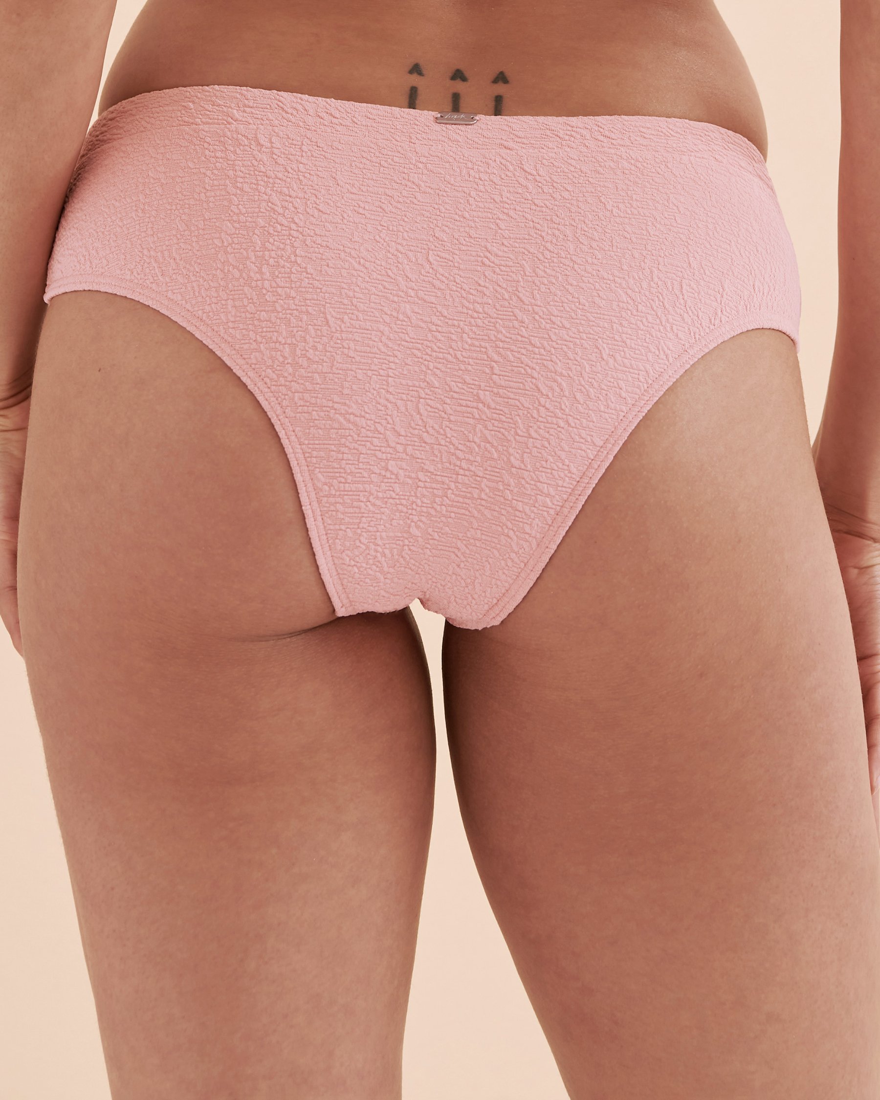 TROPIK Textured Mid Waist Bikini Bottom Peony pink 01300217 - View3