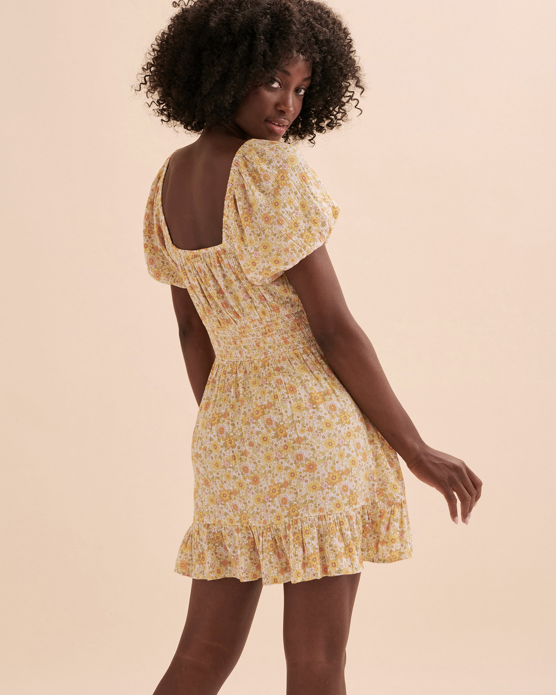 BILLABONG Robe mini à manches courtes Something Pretty Champ de fleurs ABJWD00572 - Voir2